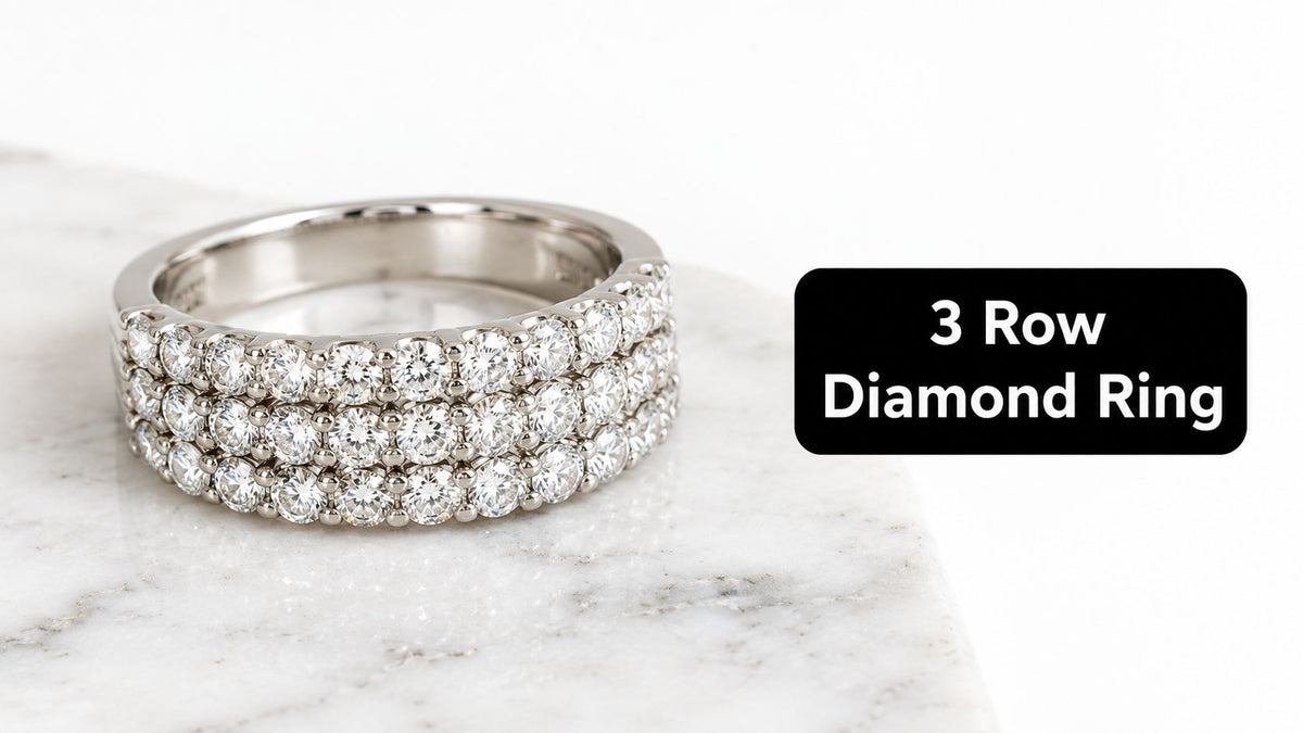 3 Row Diamond Ring Styles, Settings, and How to Choose