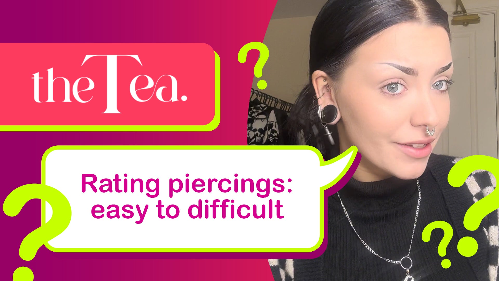 The Tea: Rating Piercings... Easy to Difficult