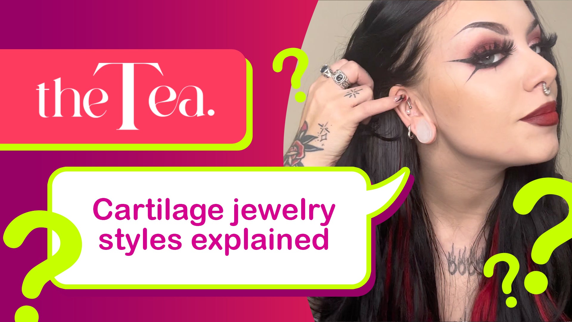 The Tea: Cartilage jewelry styles explained