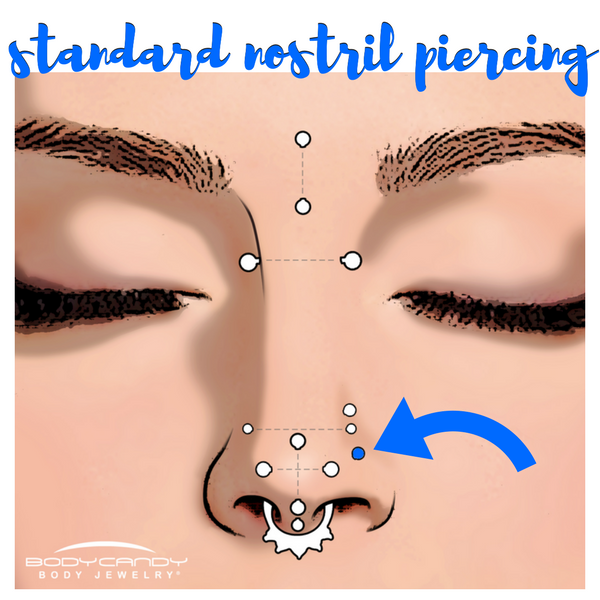 Encyclopedia of Body Piercings: Standard Nostril Nose Piercing