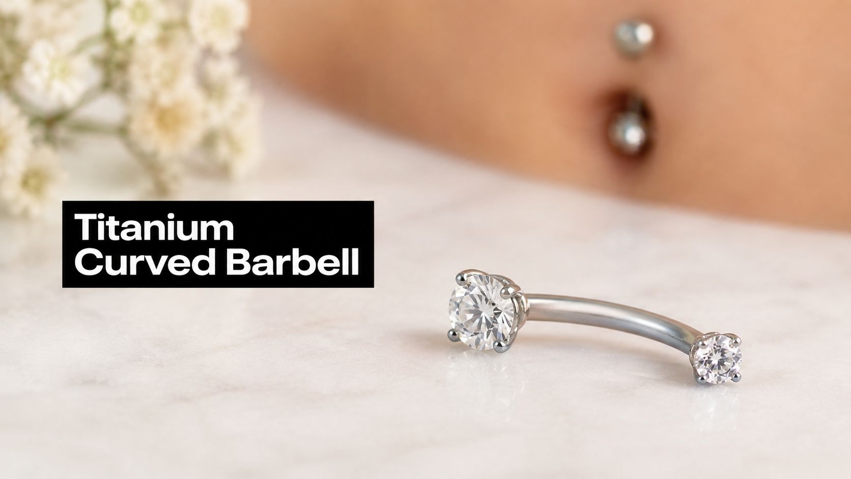 Titanium Curved Barbell Guide for Sensitive Skin