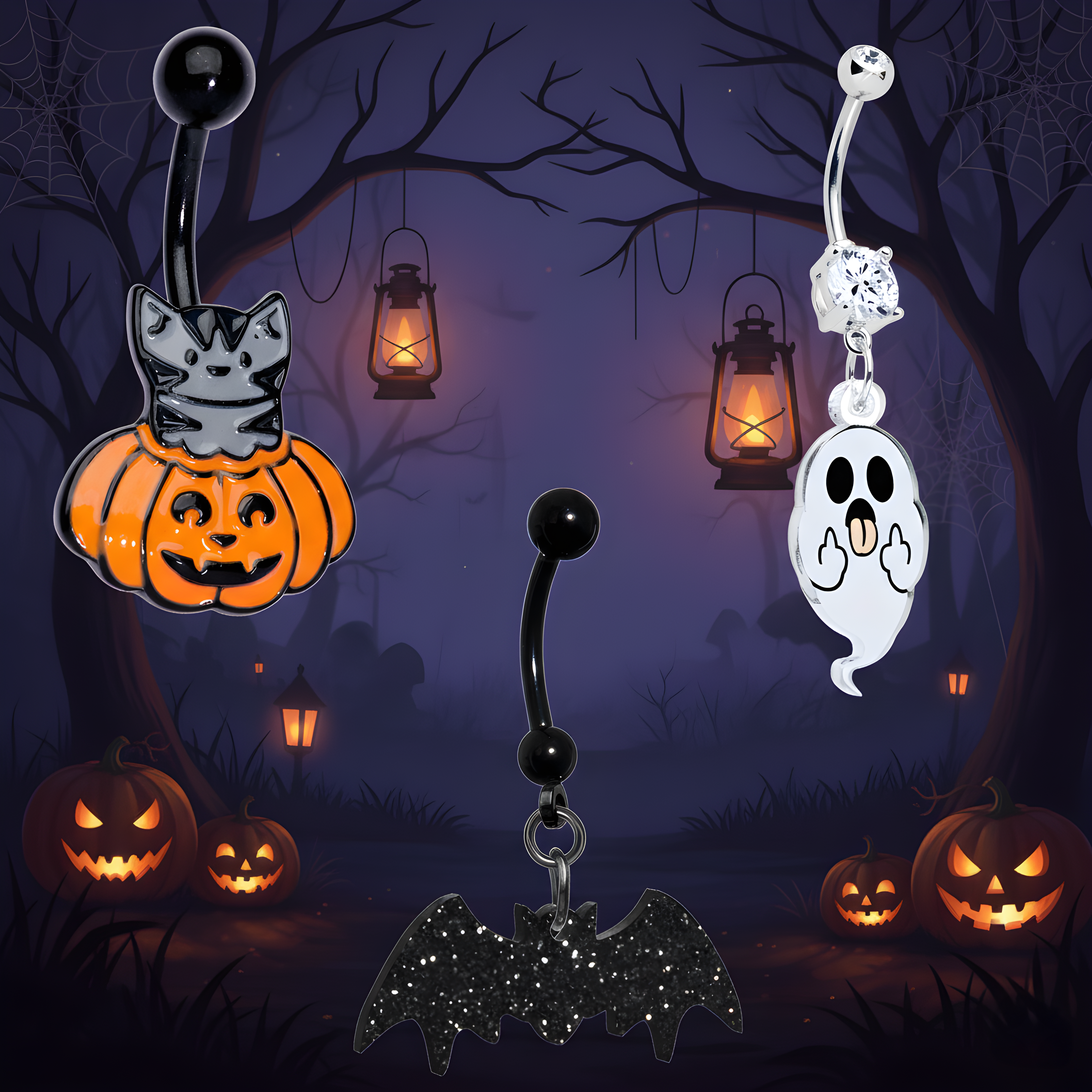 Halloween Belly Rings & Dangles