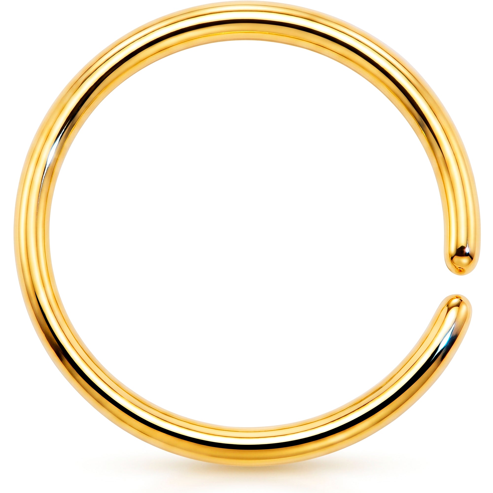 18G 3/8 Gold IP Annealed Steel Seamless Circular Ring