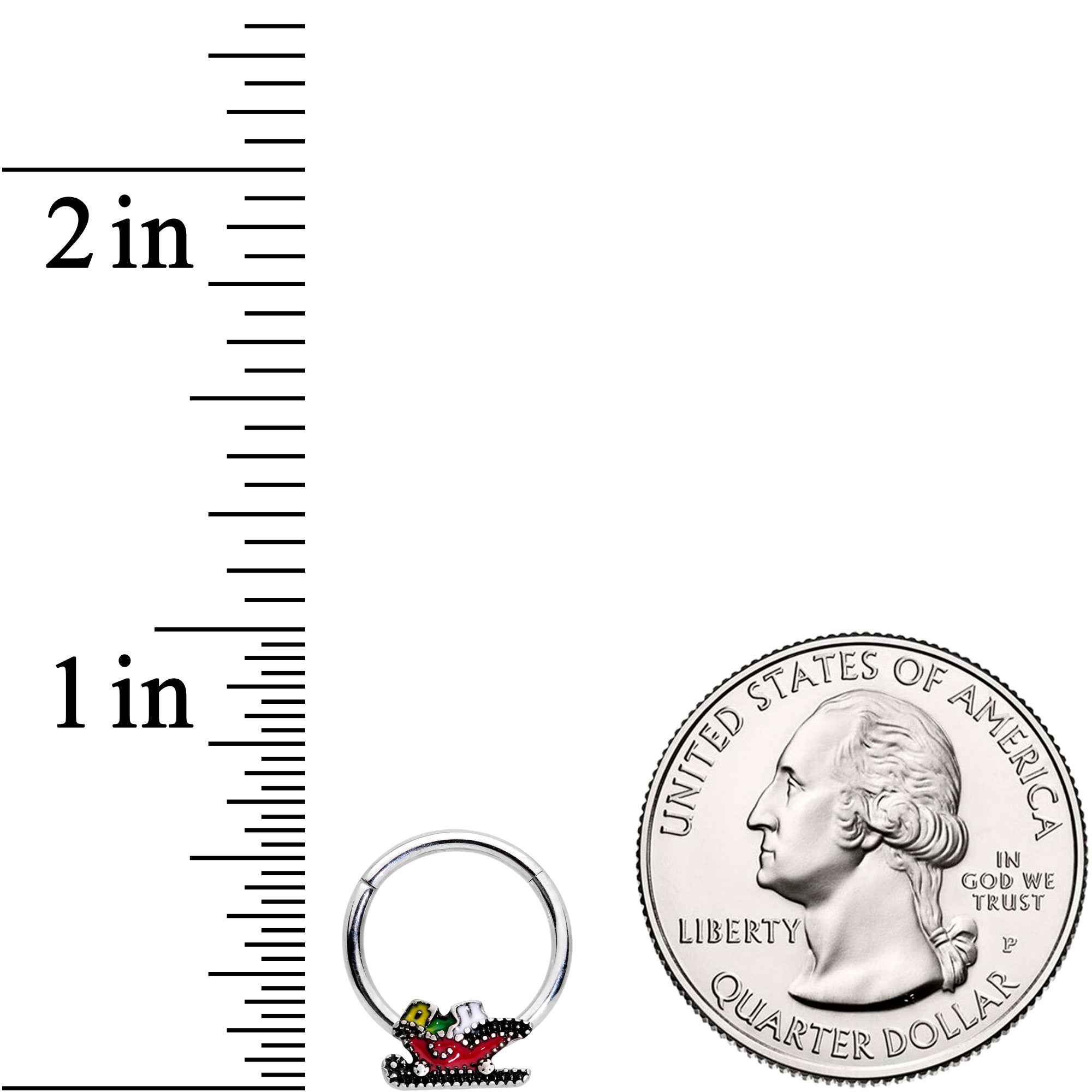 16 Gauge Hinged Segment Ring Santa Sleigh Ride 3/8