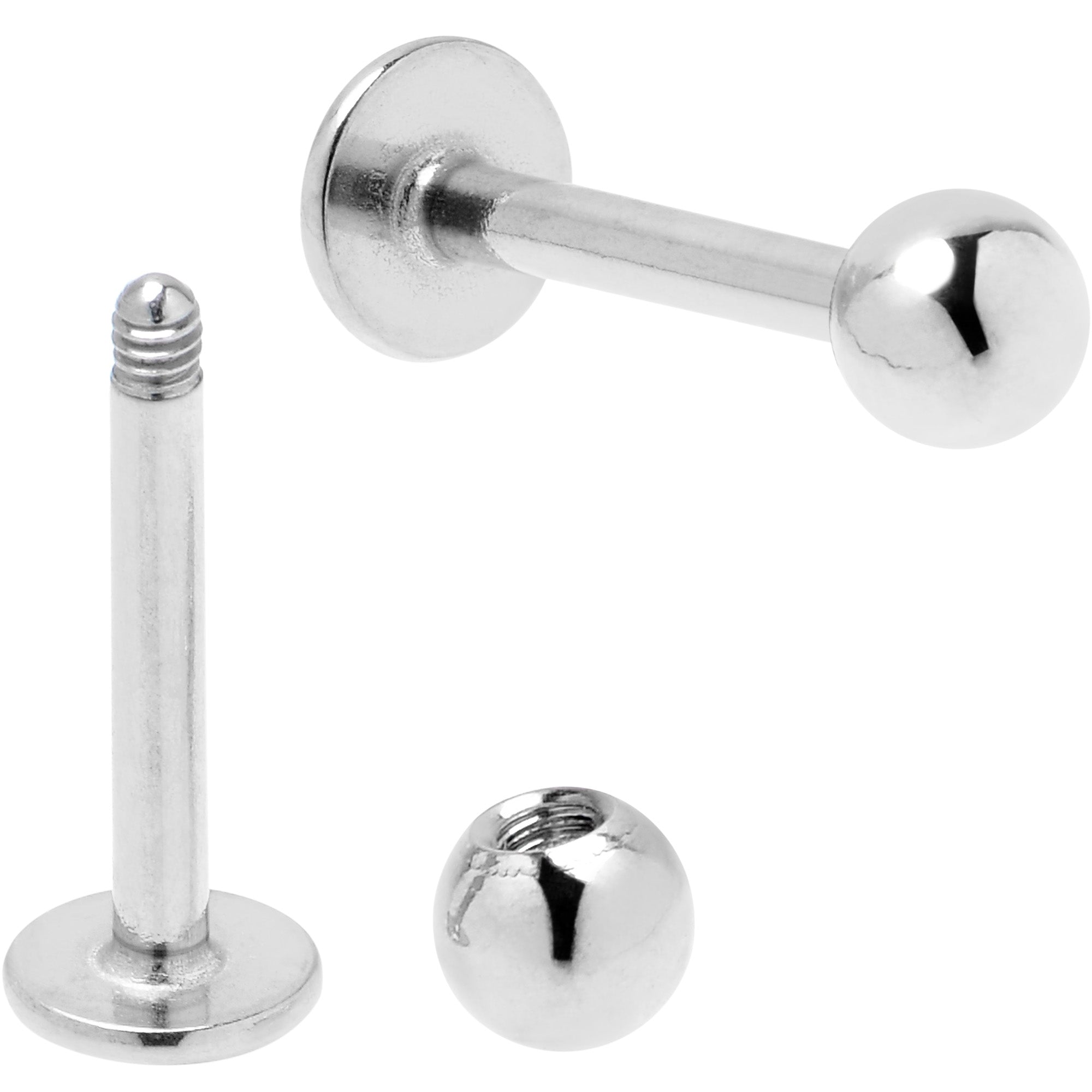 16G 5/16 Rose Gold Tone Smiling Face Broken Heart Labret Set of 4