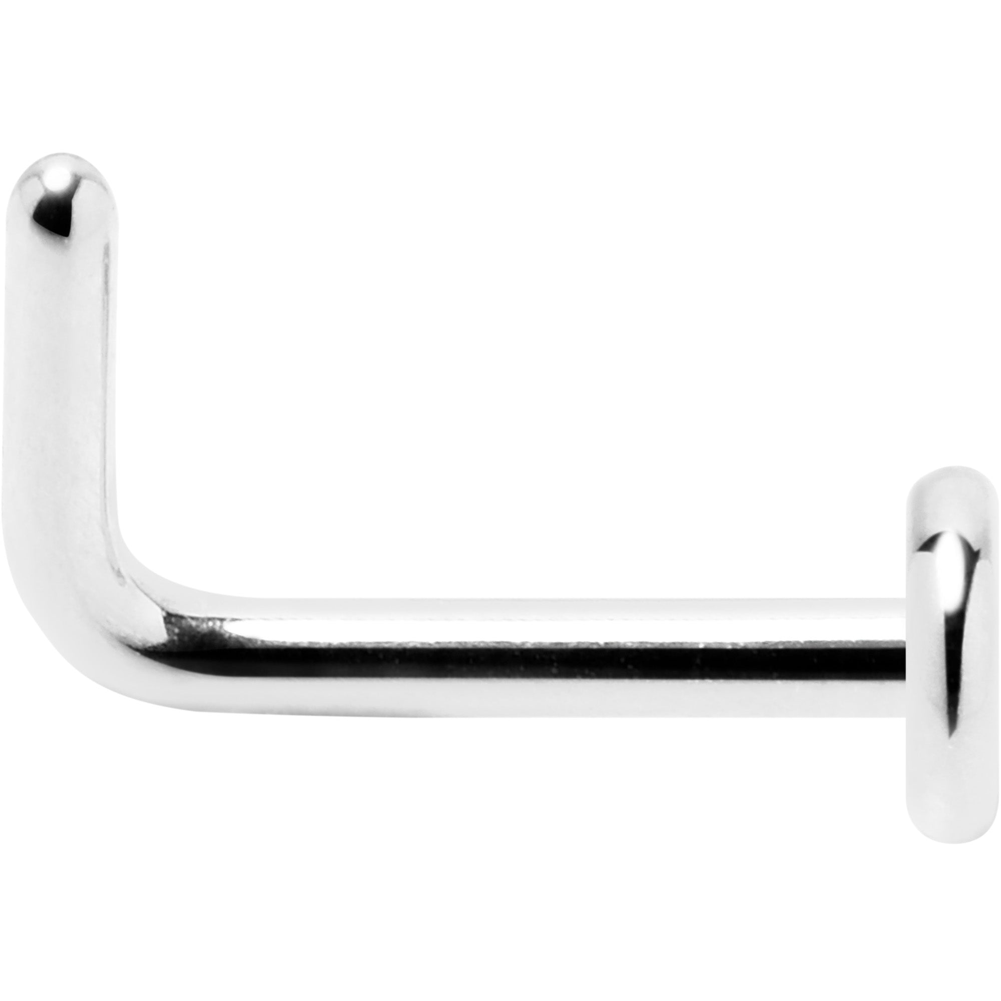 18G 1/4 ASTM F-136 Implant Grade Titanium 3mm Disc End L Shape Nose Ring