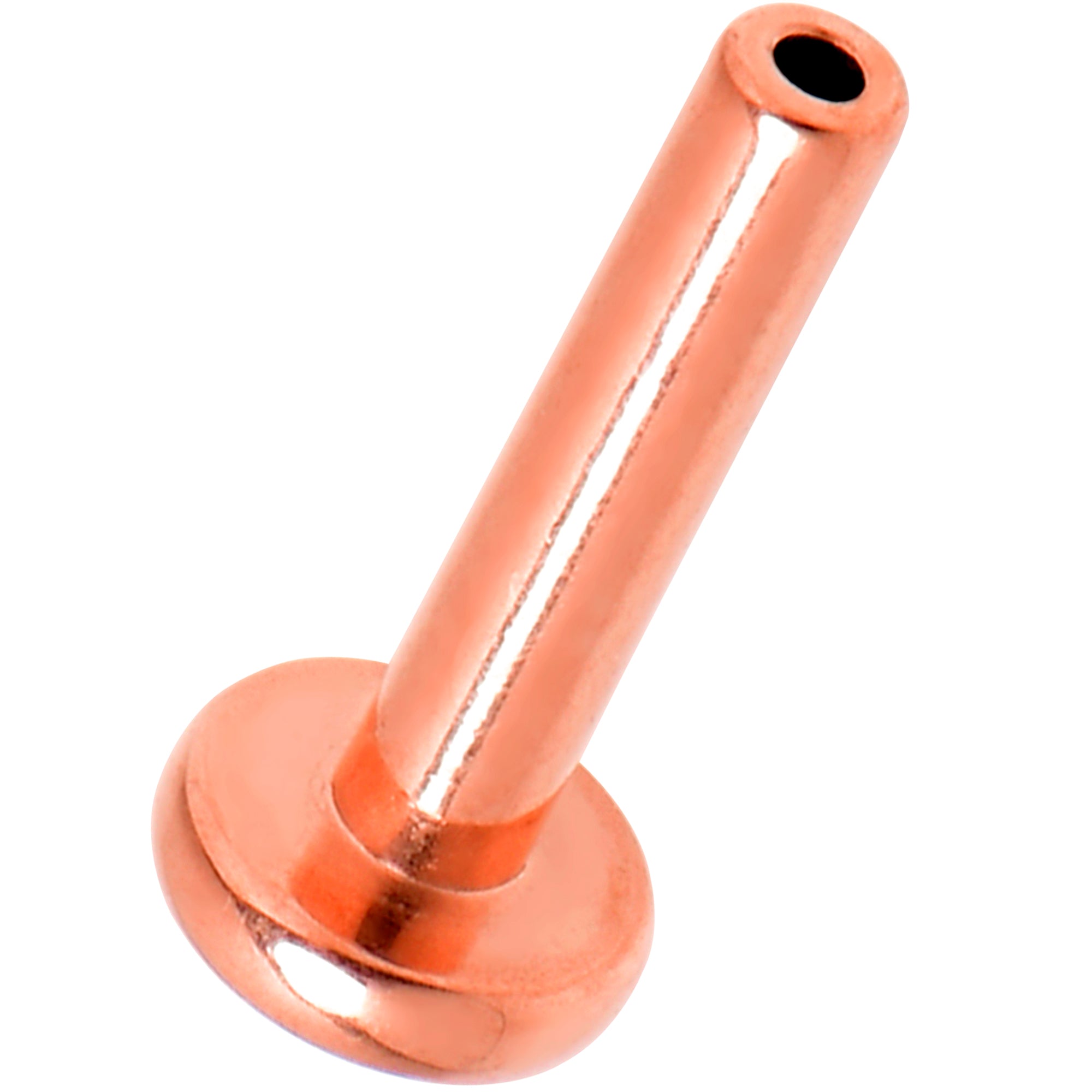 16 Gauge 1/4 Rosy Tone ASTM F-136 Implant Grade Titanium Threadless Post Only Labret