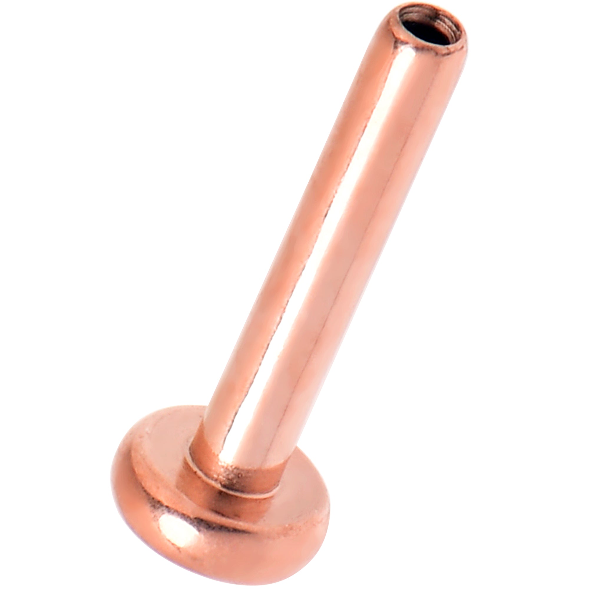 18 Gauge 1/4 Rosy Tone ASTM F-136 Implant Grade Titanium Threadless Post Only Labret