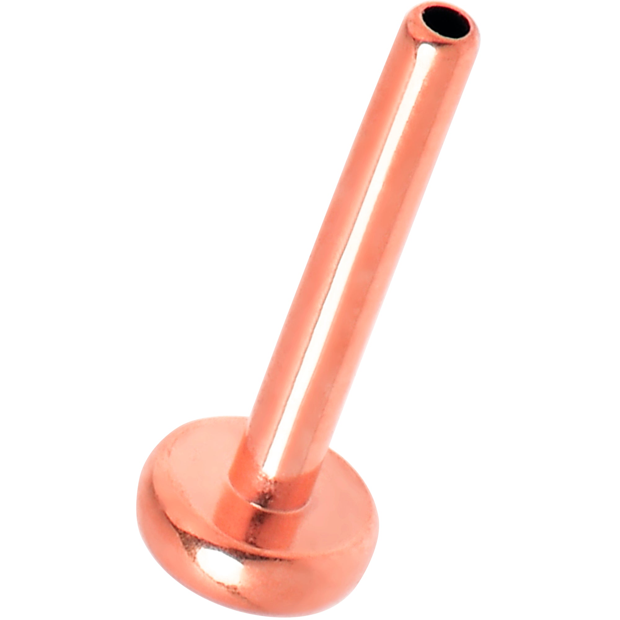 20 Gauge 1/4 Rosy Tone ASTM F-136 Implant Grade Titanium Threadless Post Only Labret