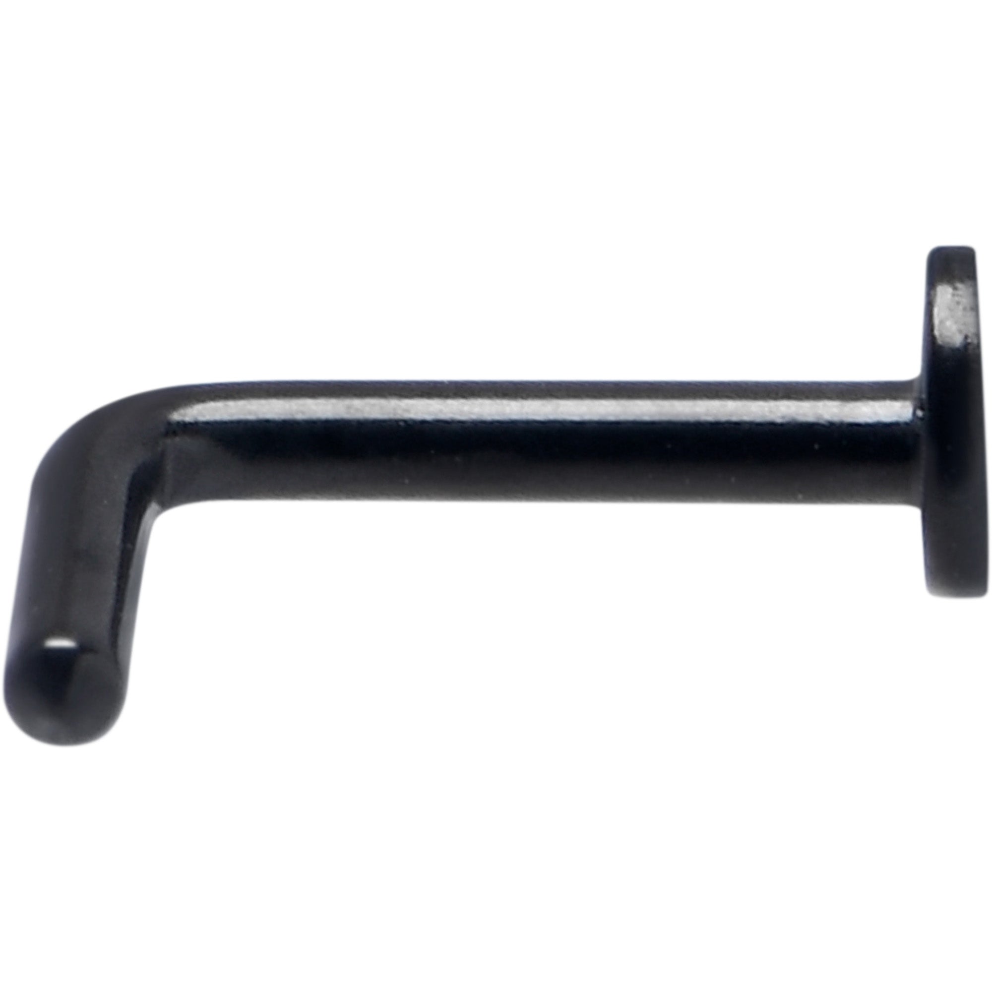 18G 1/4 Black ASTM F-136 Implant Grade Titanium Moon End L Shape Nose Ring
