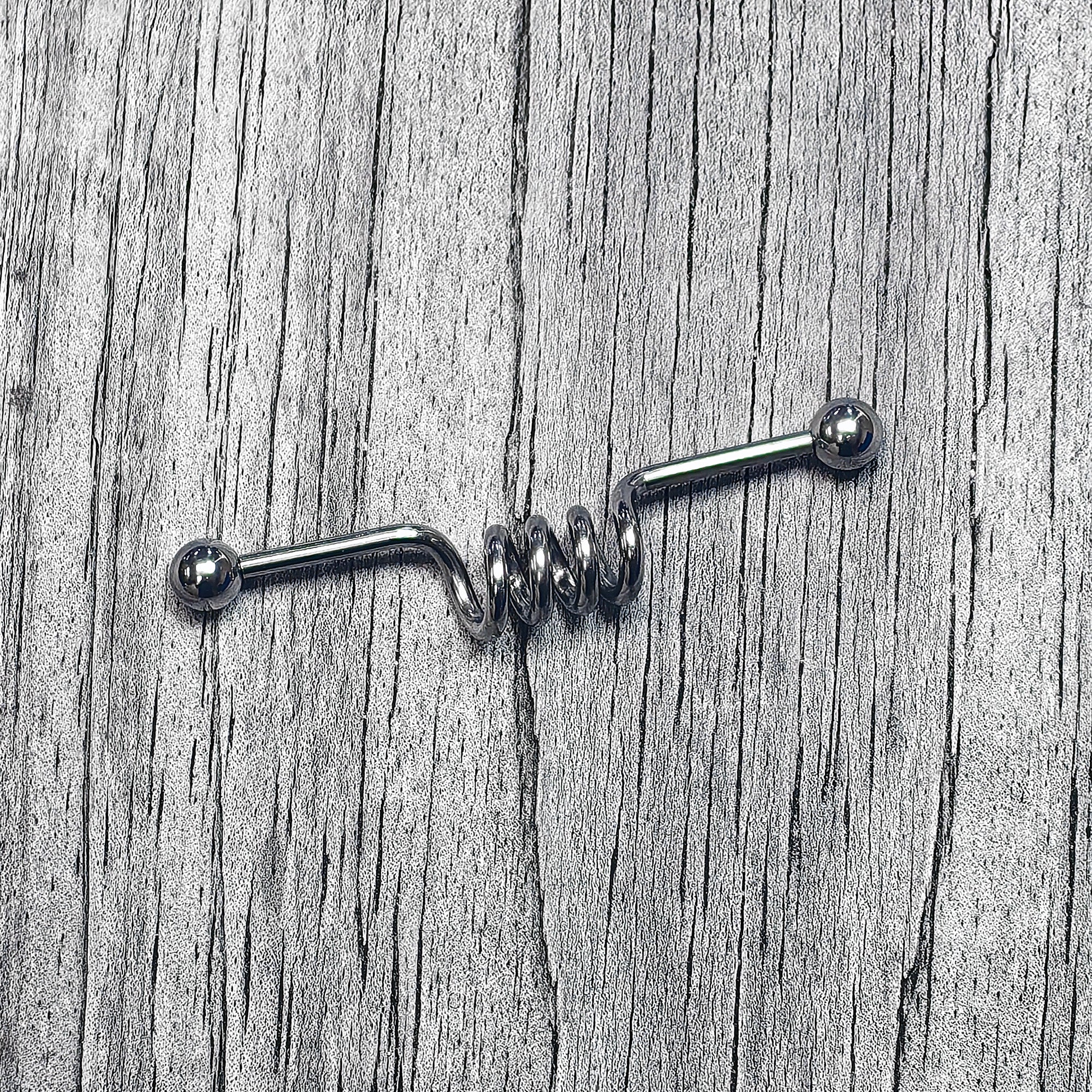 14G Internally Threaded Coil Project Bar 38mm
