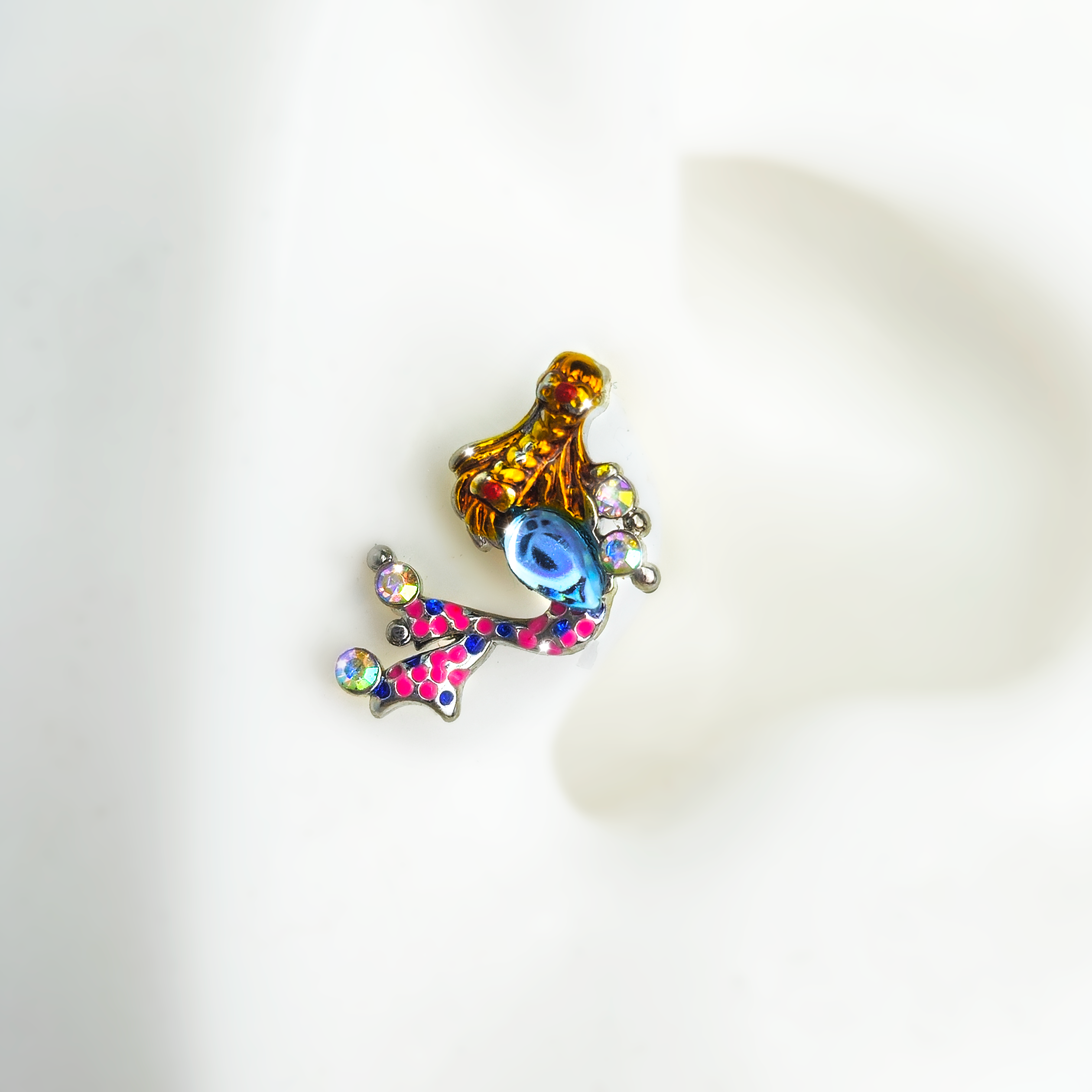 16G 1/4 Aurora Gem Abstract Mermaid Labret