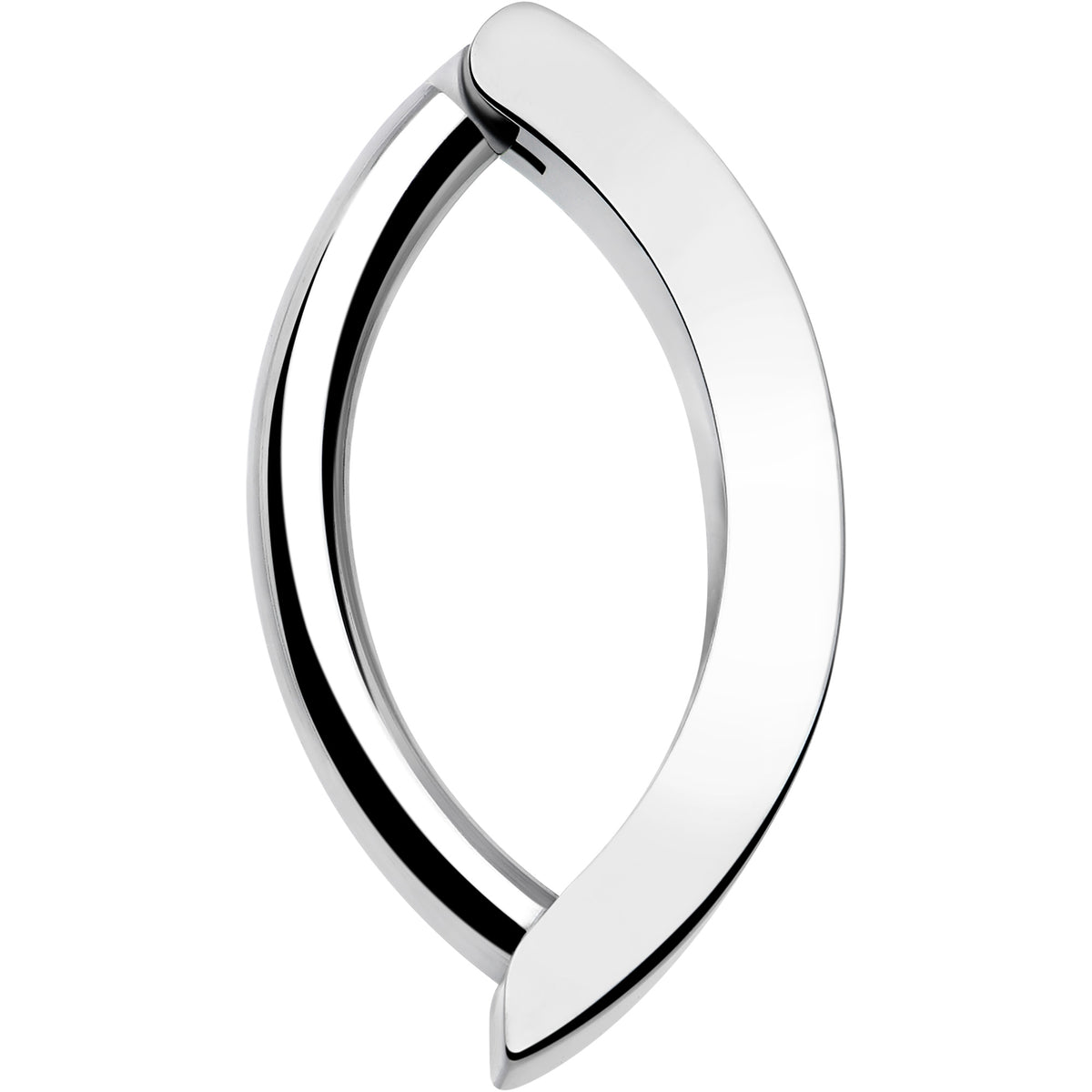 14G 1/2 ASTM F-136 Implant Grade Titanium Hinged Hoop Belly Ring