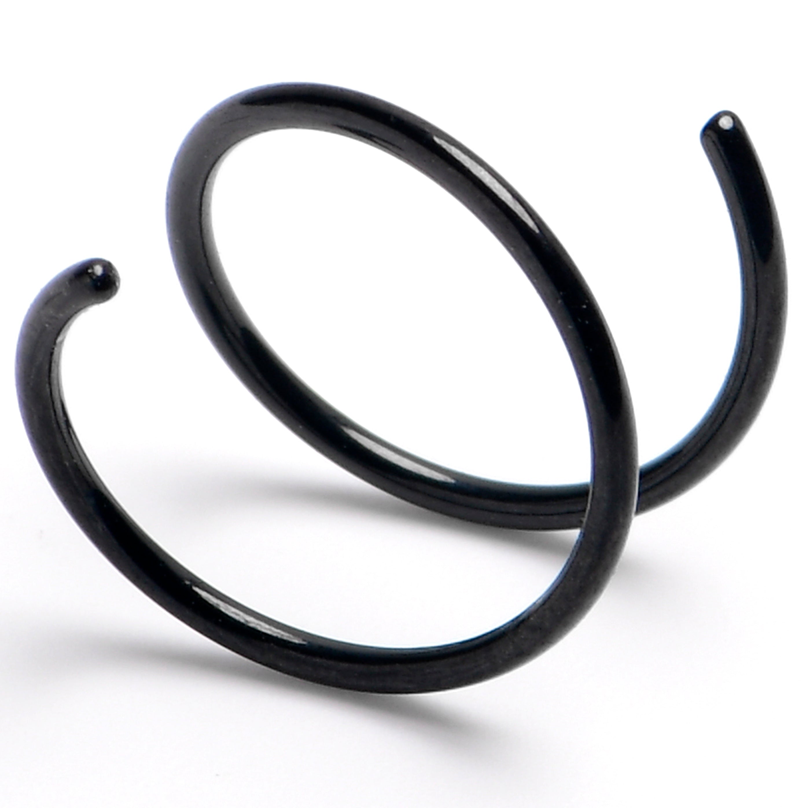 Spiral Nose Rings Double Hoop 20G