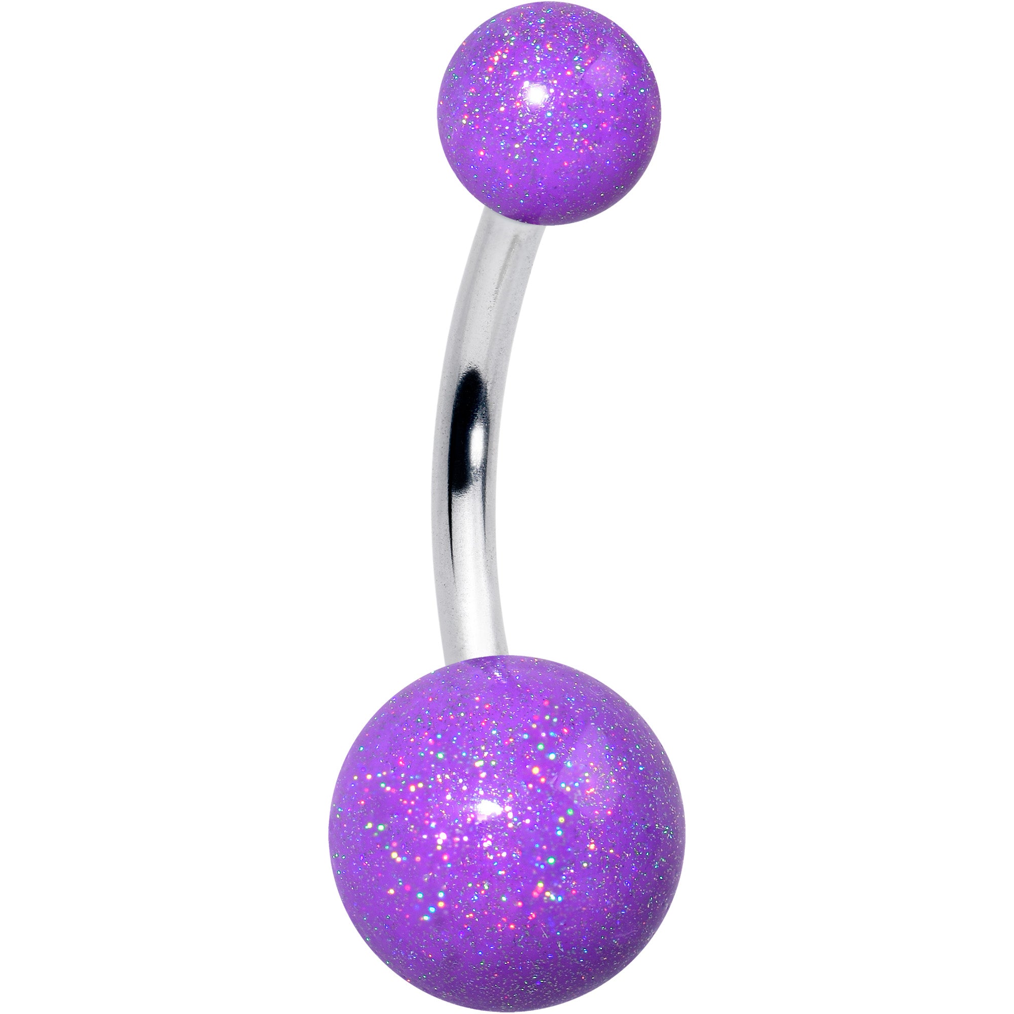 Pastel Shimmer Purple Ends Belly Ring