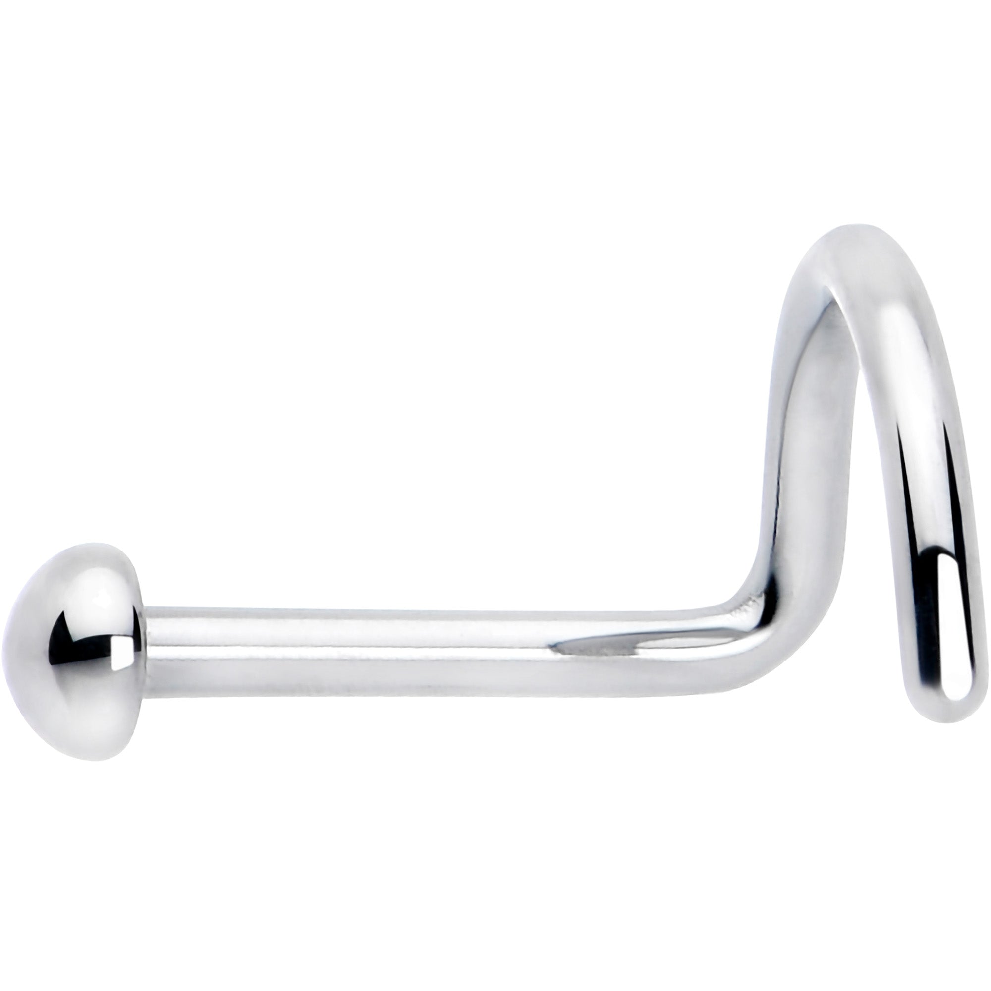 20G 1/4 ASTM F-136 Titanium Left Side Ball End Nose Screw