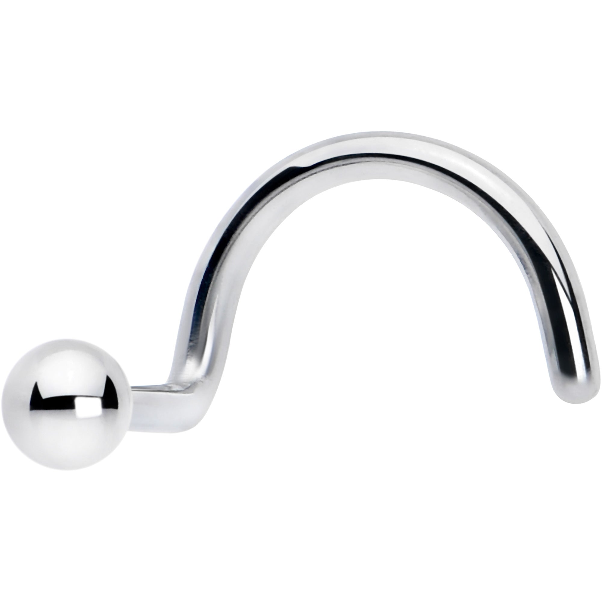 20G 1/4 ASTM F-136 Titanium Left Side Ball End Nose Screw