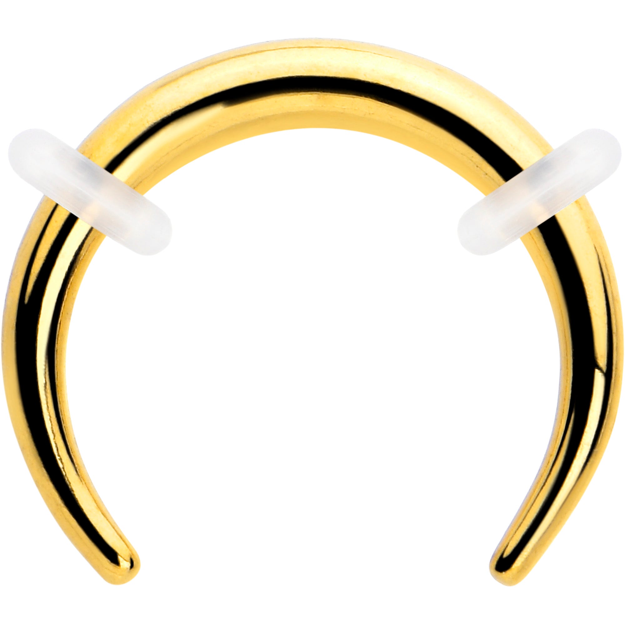 14G 5/16 Gold Tone Pincher Crescent Taper