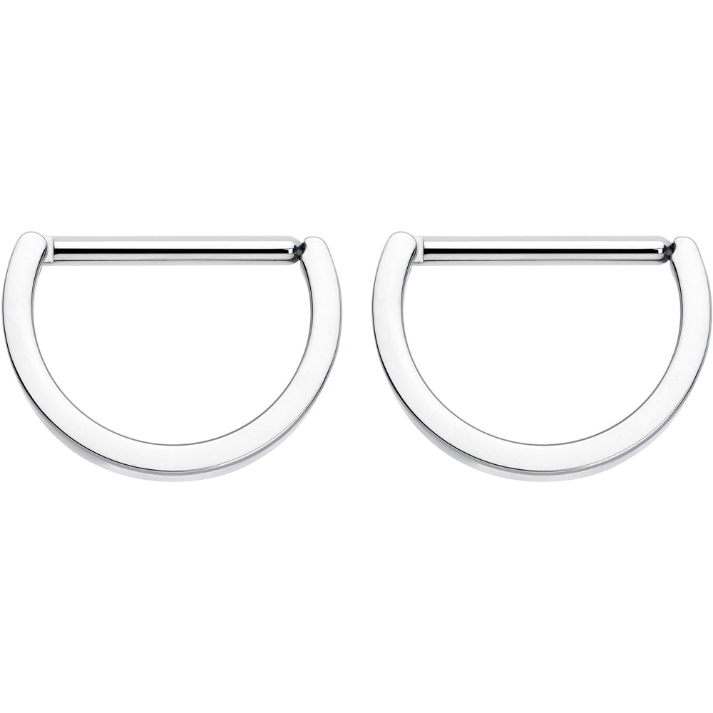 14 Gauge 13mm DShaped Nipple Clicker Set ? Implant Grade Titanium