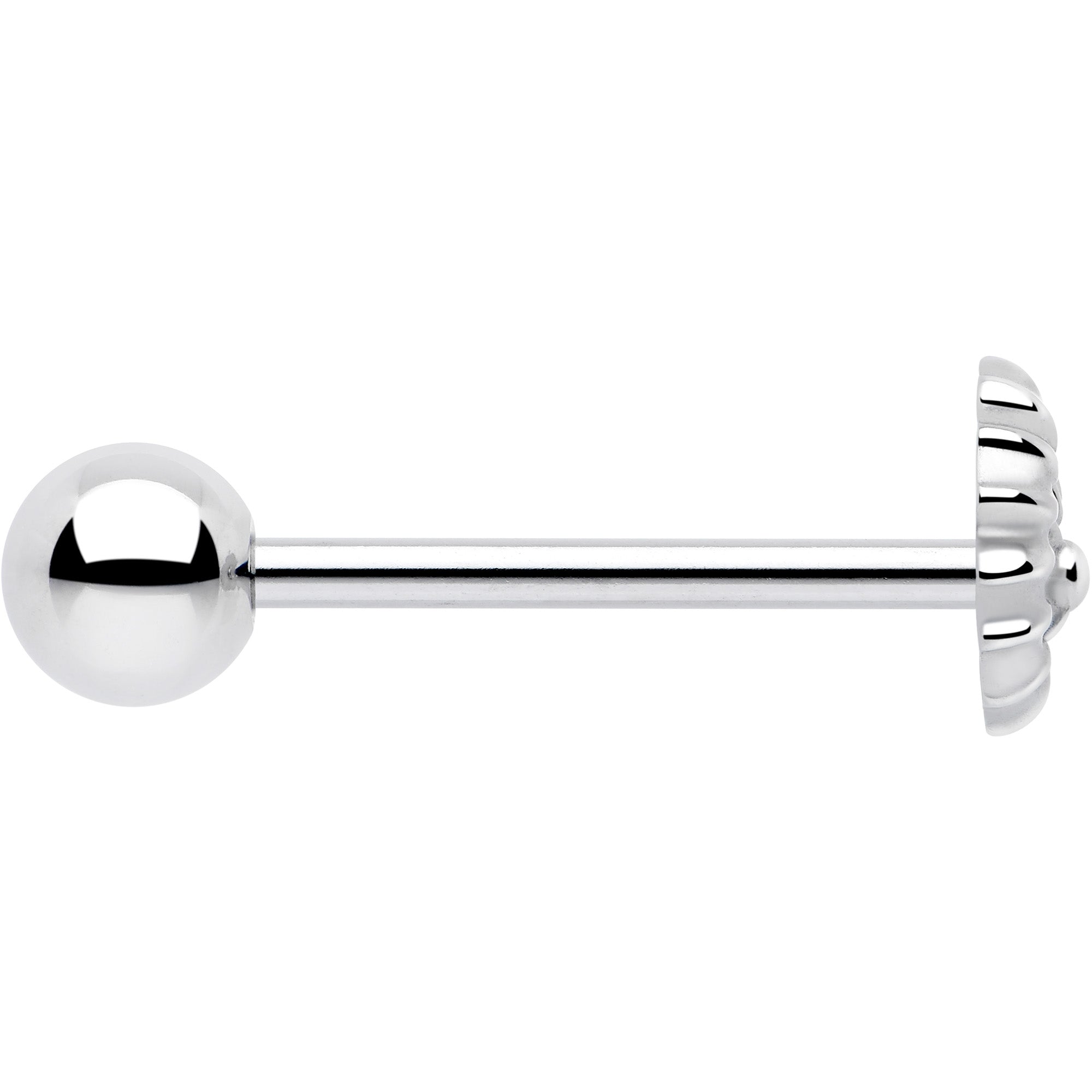 Whimsical snail shell tongue ring design