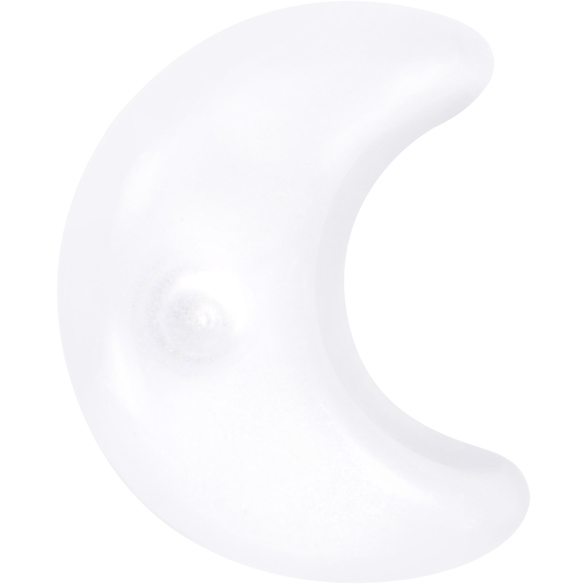 Neon uv glow crescent moon tongue ring