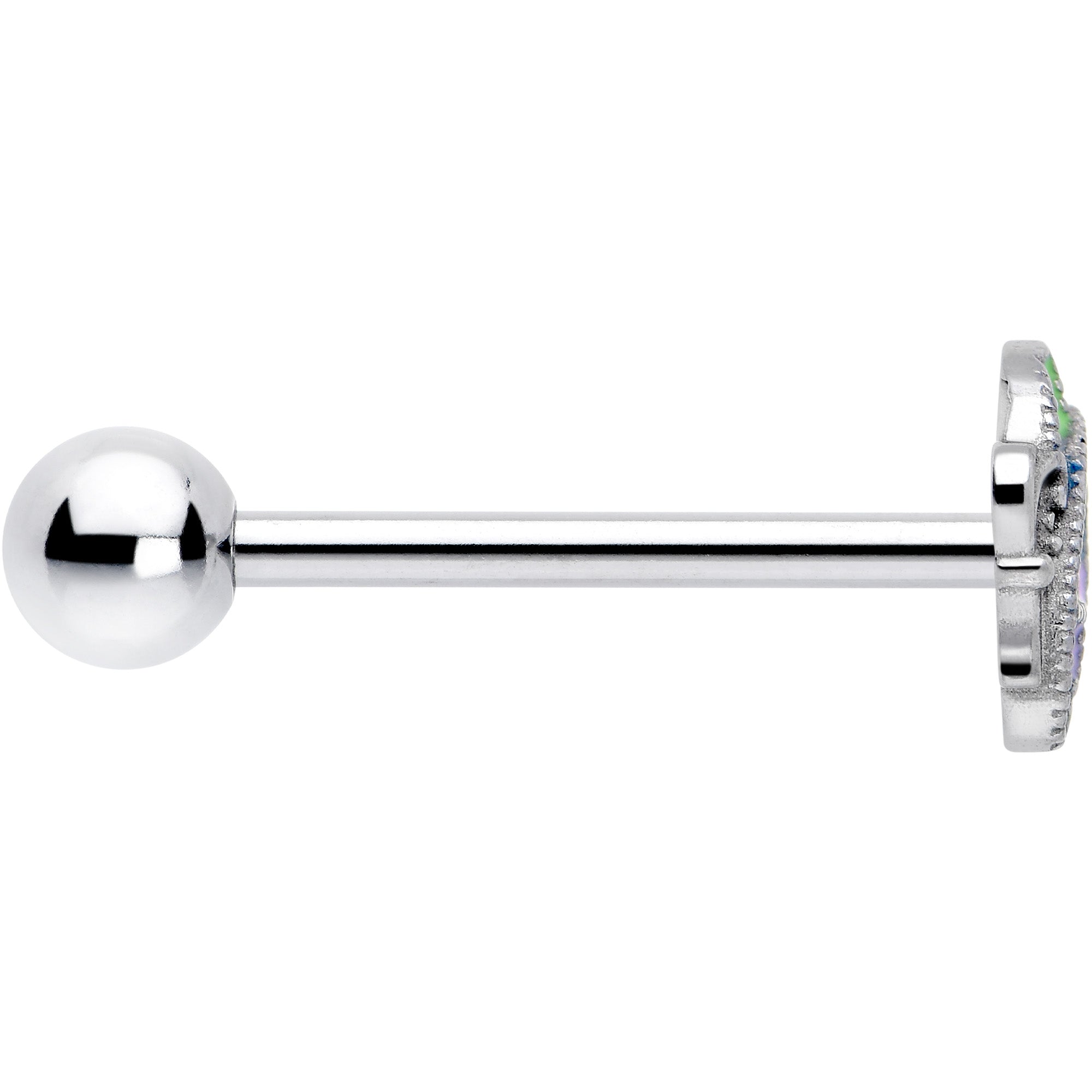 pastel tone butterfly barbell for tongue piercing