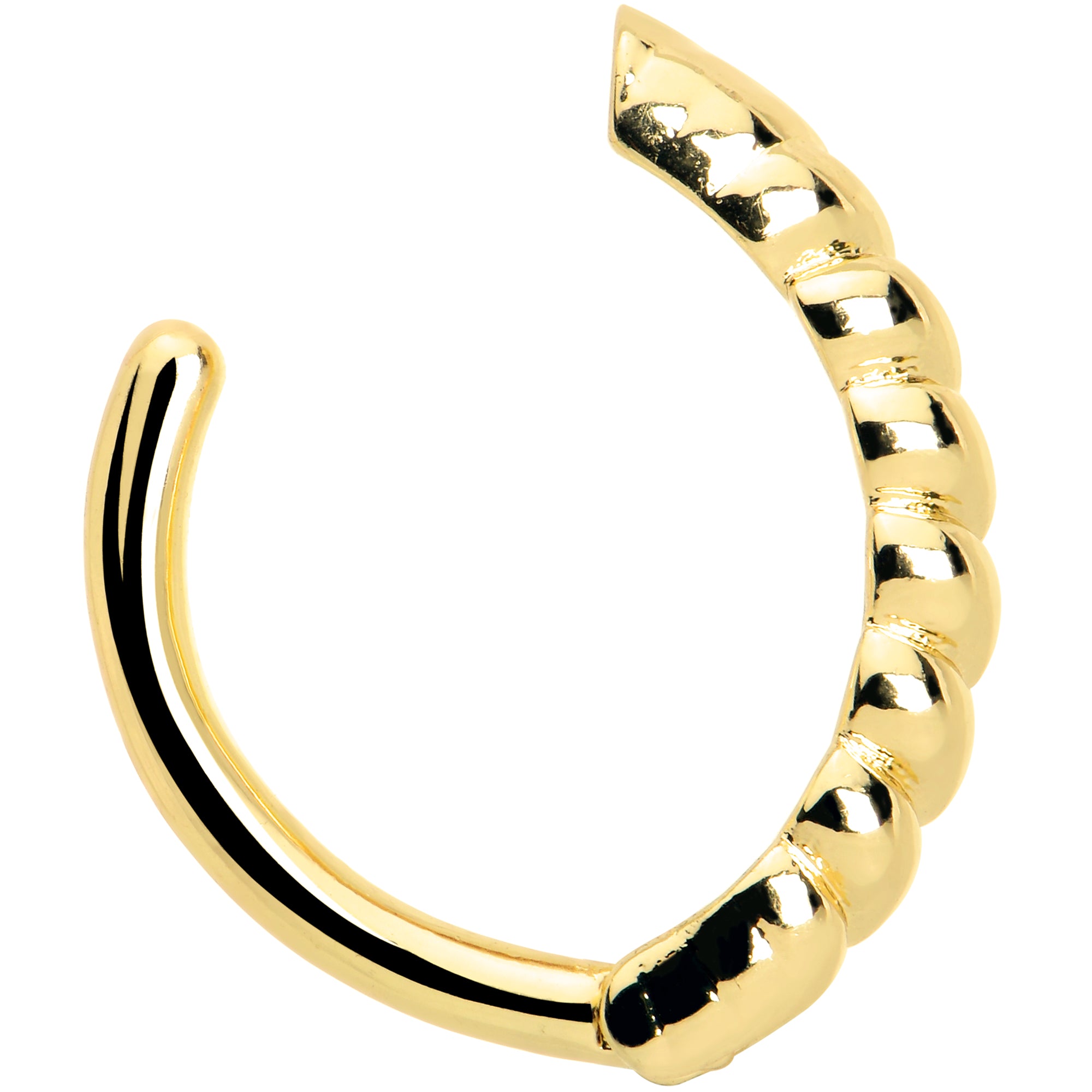 rope style gold belly ring for body piercings