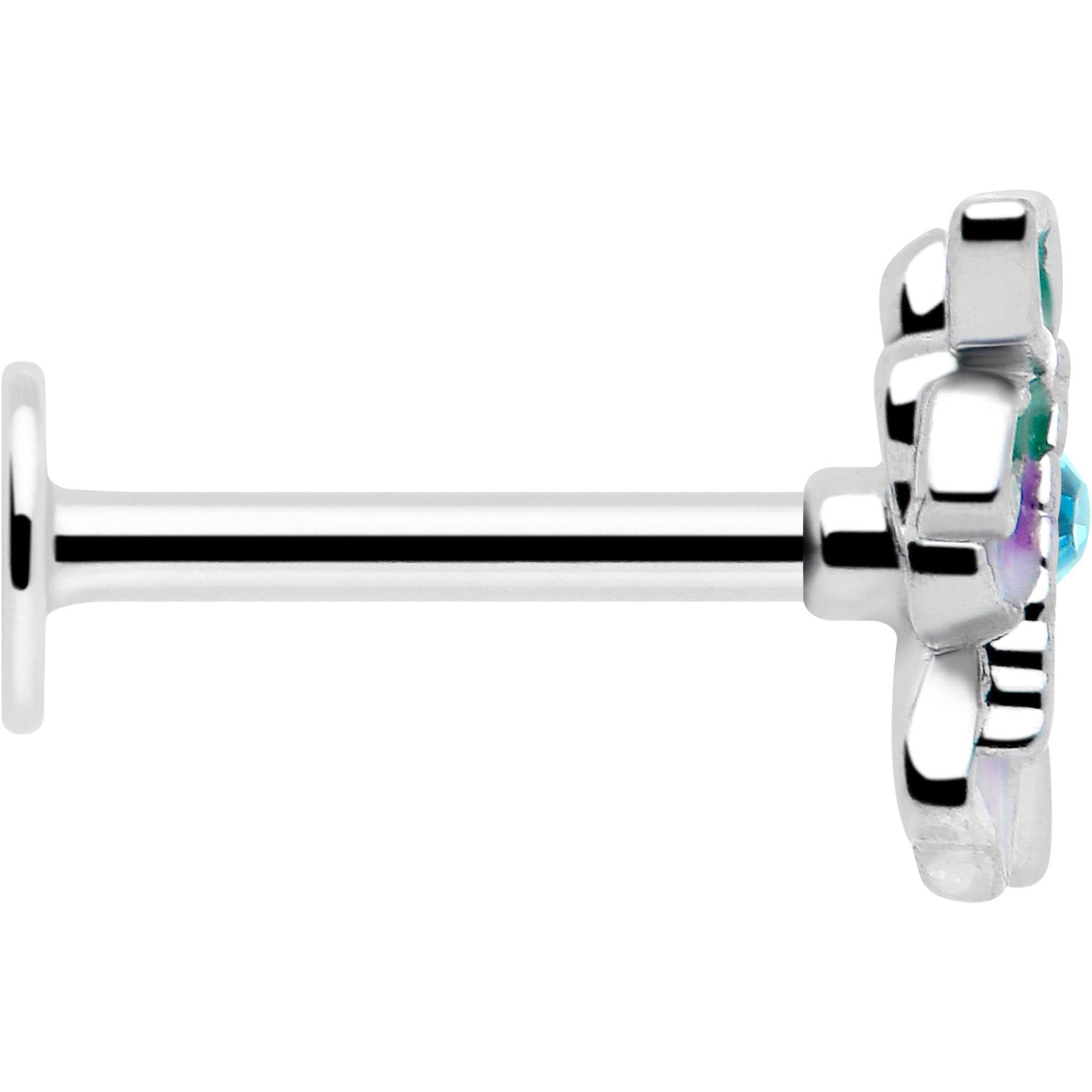 faerie flower labret monroe piercing jewelry