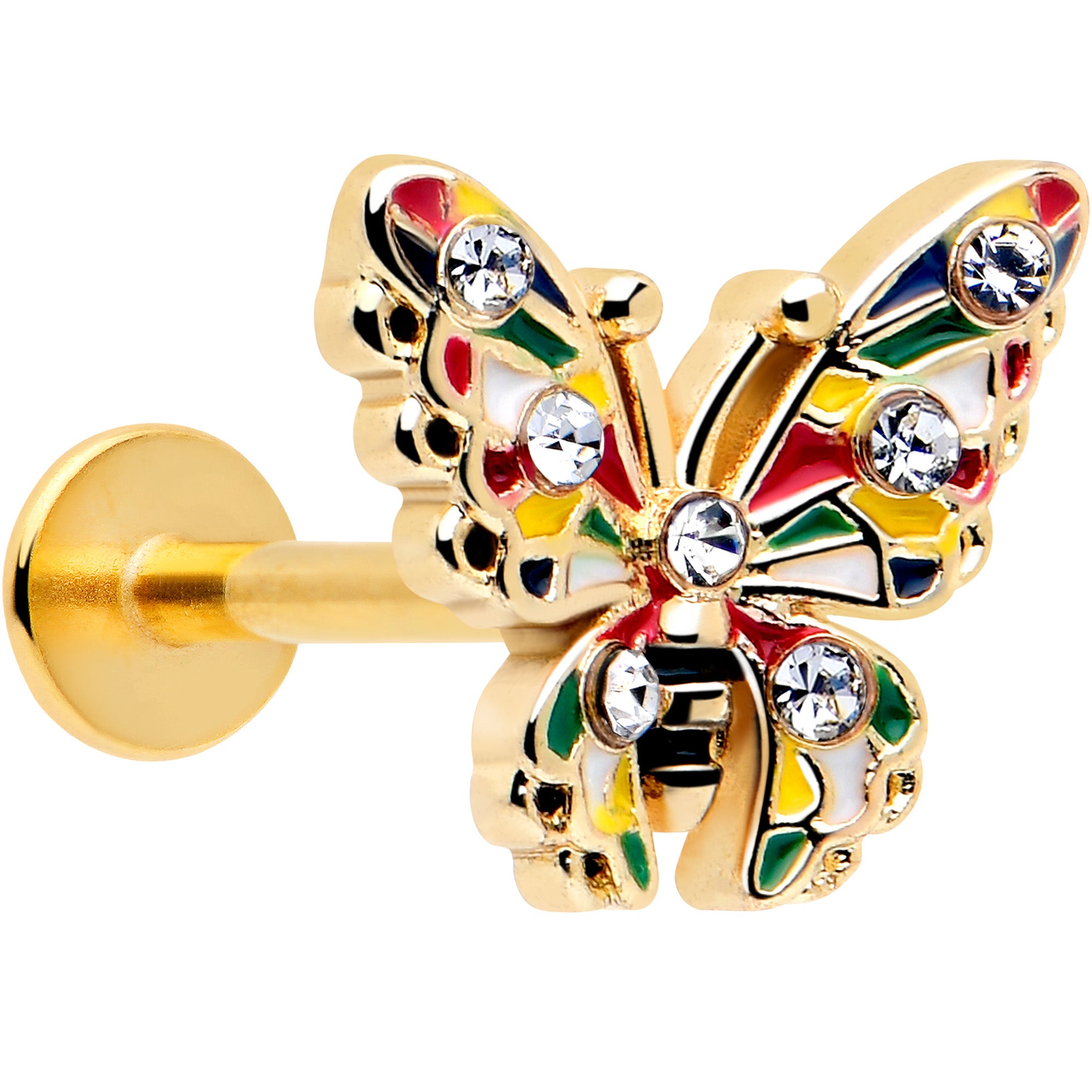 16 gauge butterfly labret tragus jewelry