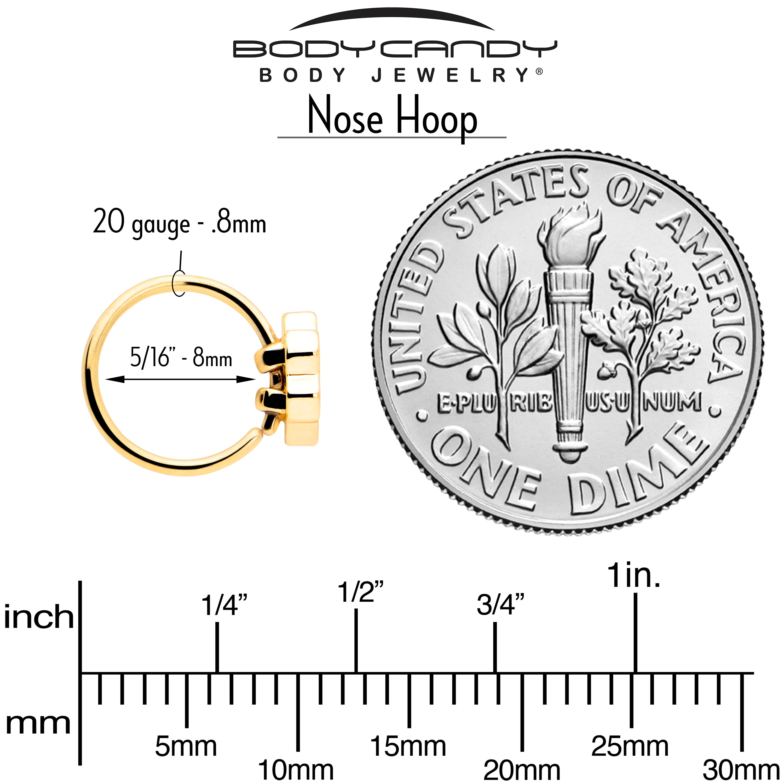 Clear CZ gem gold tone nose hoop earrings set