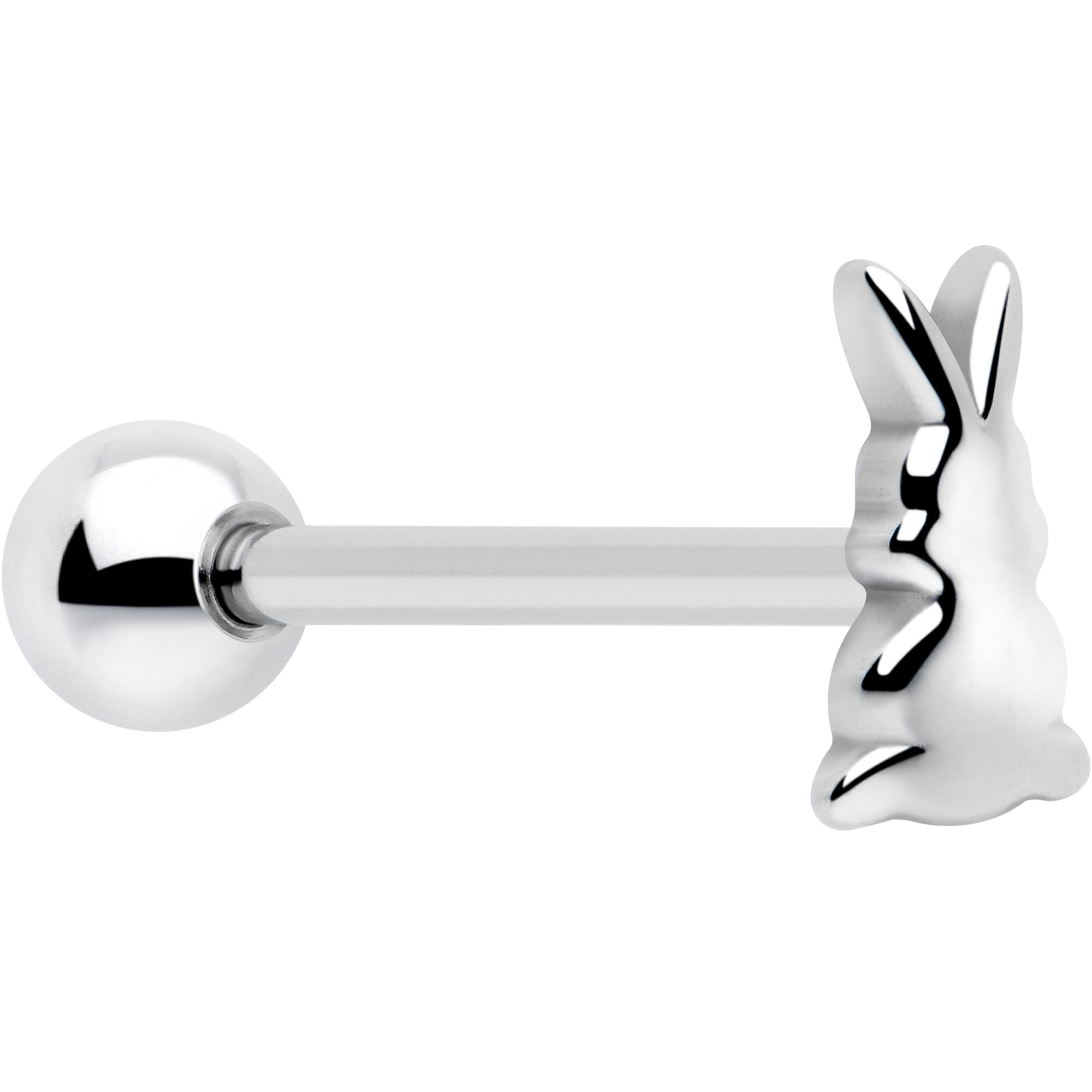 Bunny Rabbit Easter Barbell Tongue Piercing Jewelry