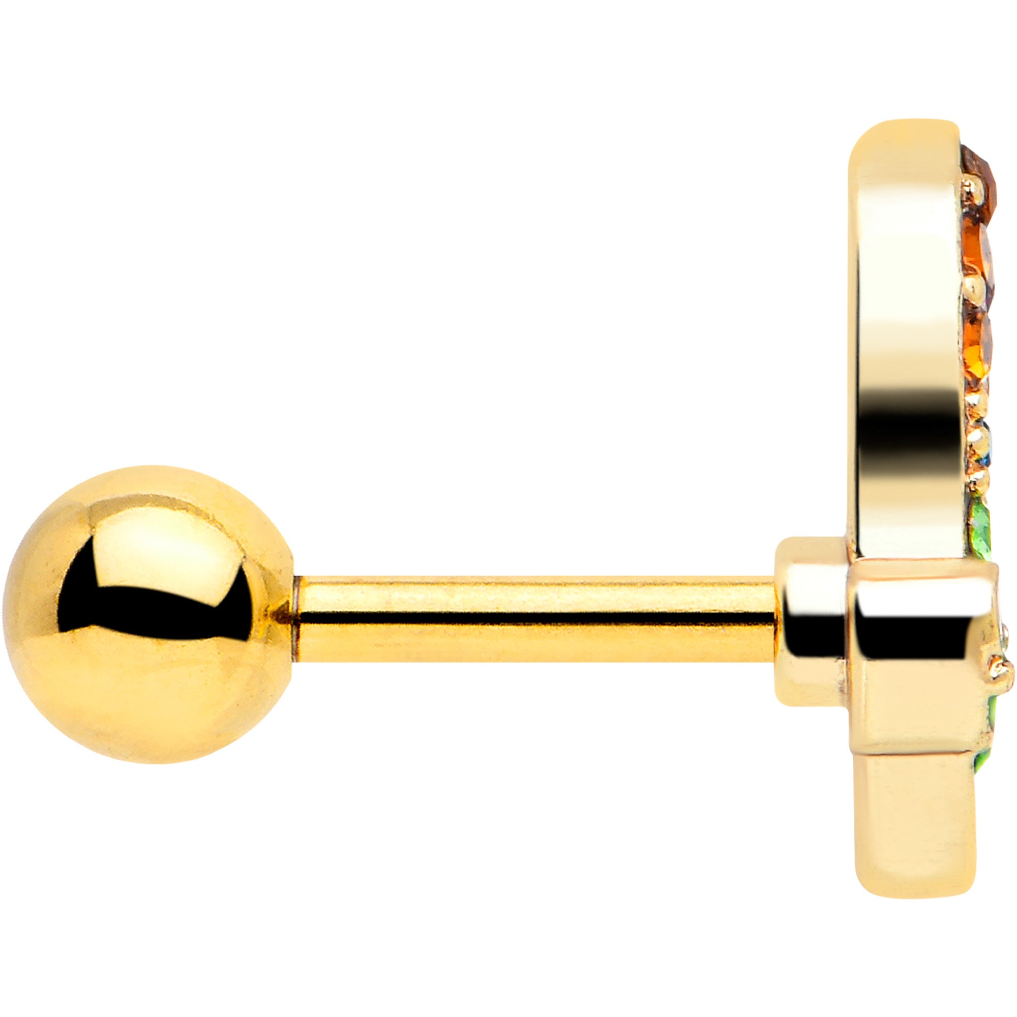 Dainty gold butterfly helix earring for women