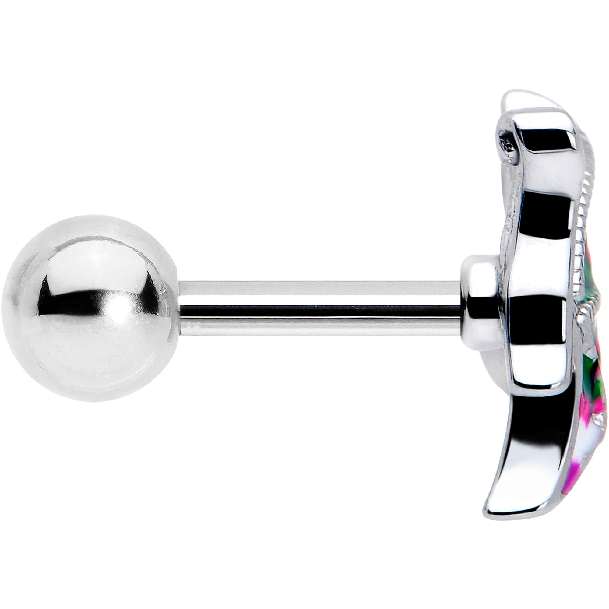 1/4 Profile Butterfly Tragus Cartilage Earring 16 Gauge