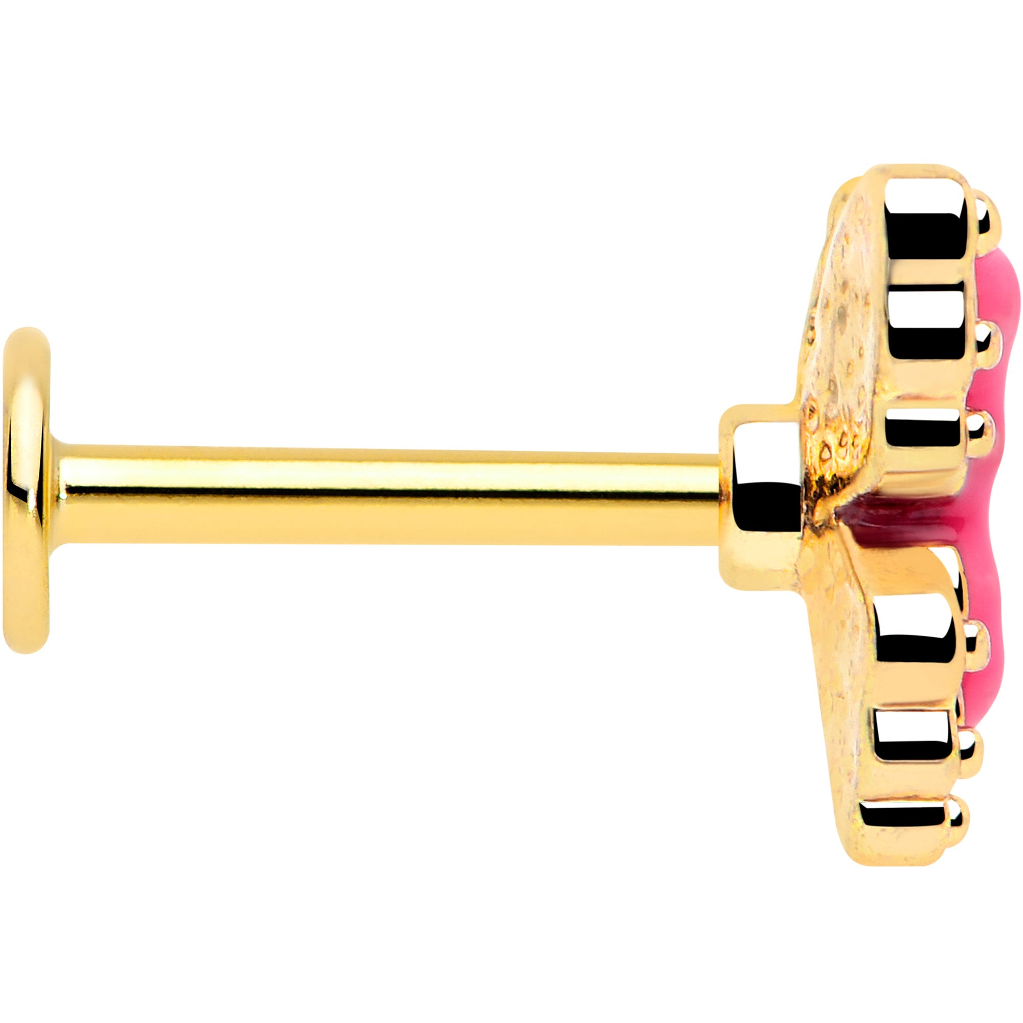 16G labret monroe tragus butterfly design
