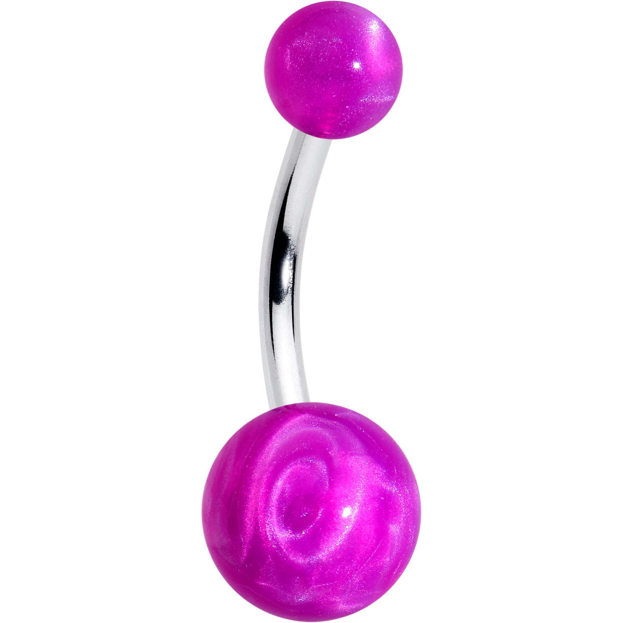 bright purple belly ring body jewelry