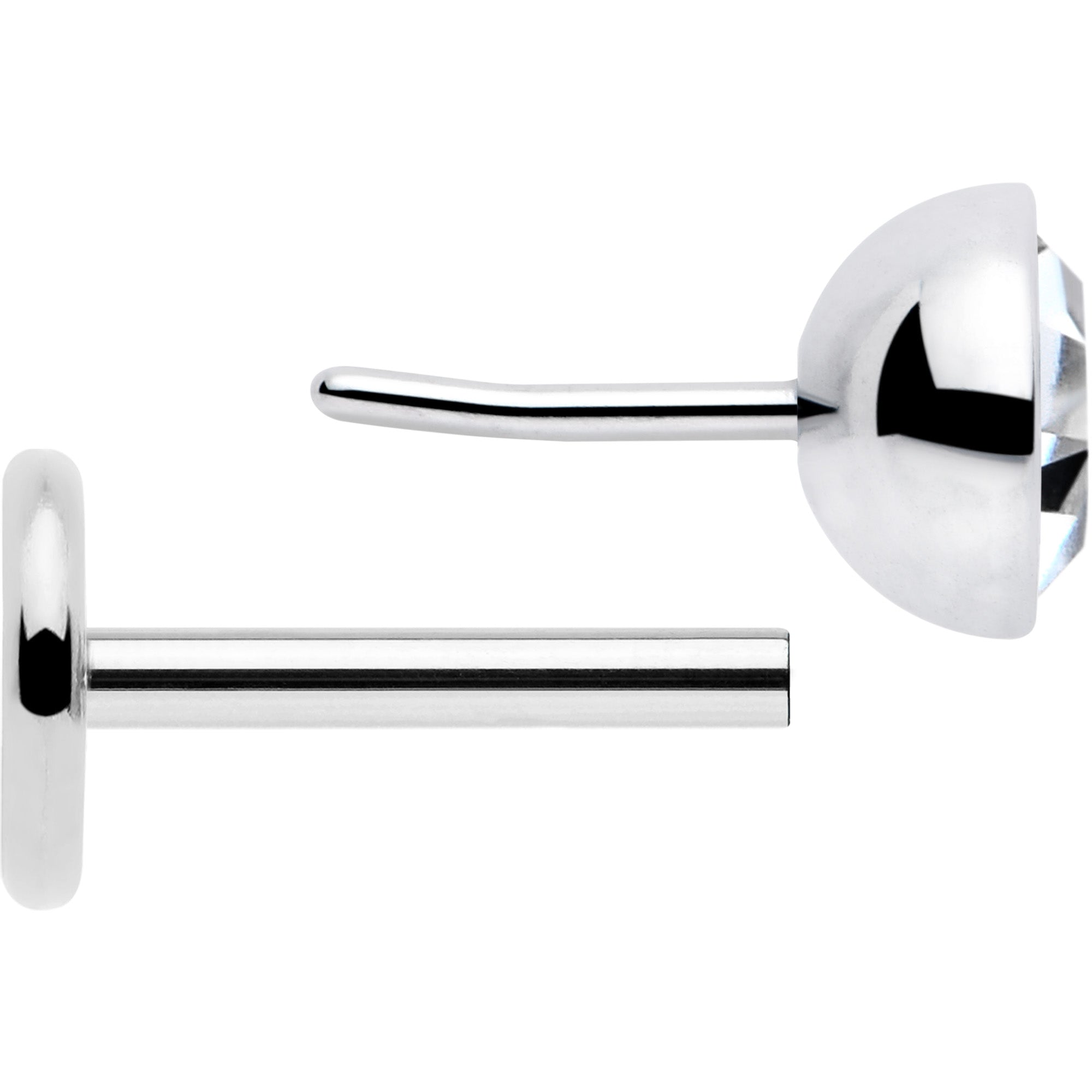 4mm CZ Gem Stud Earrings with Flat Back Pair