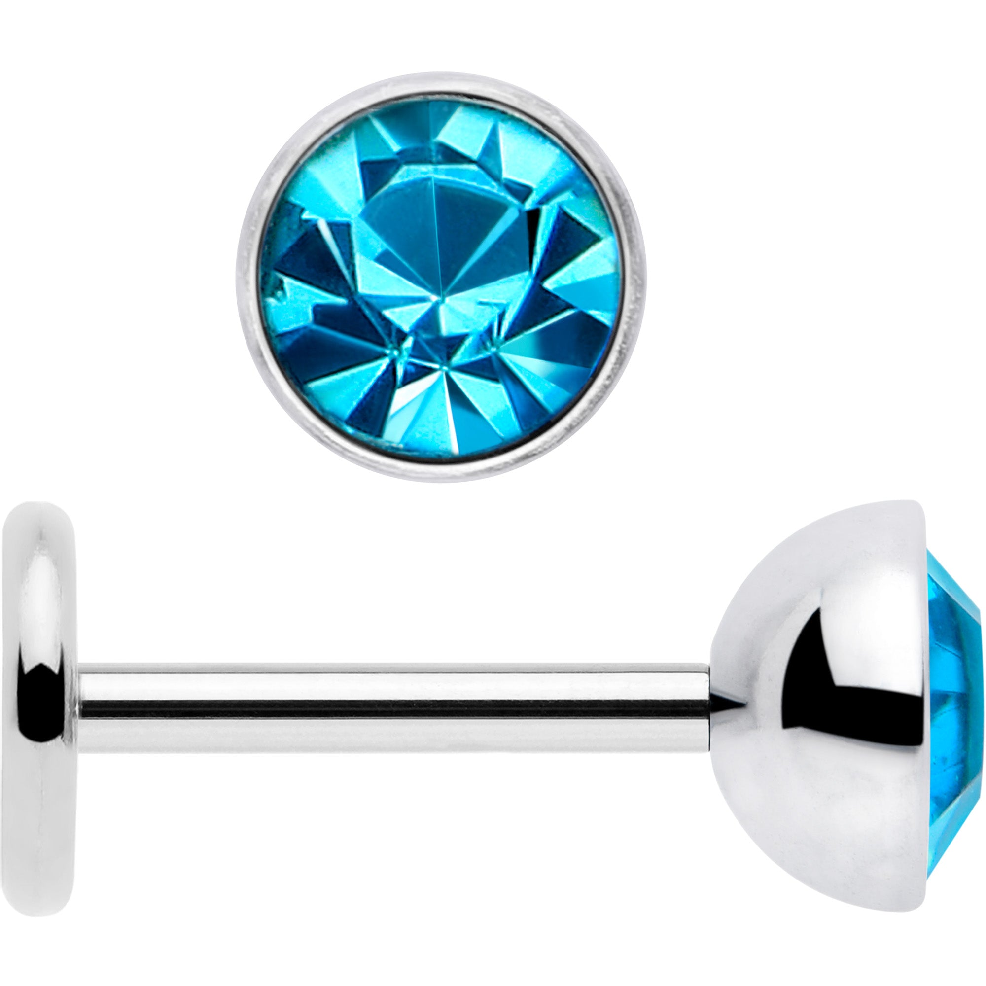 Round CZ Gem 4mm Flat Back Stud Earrings