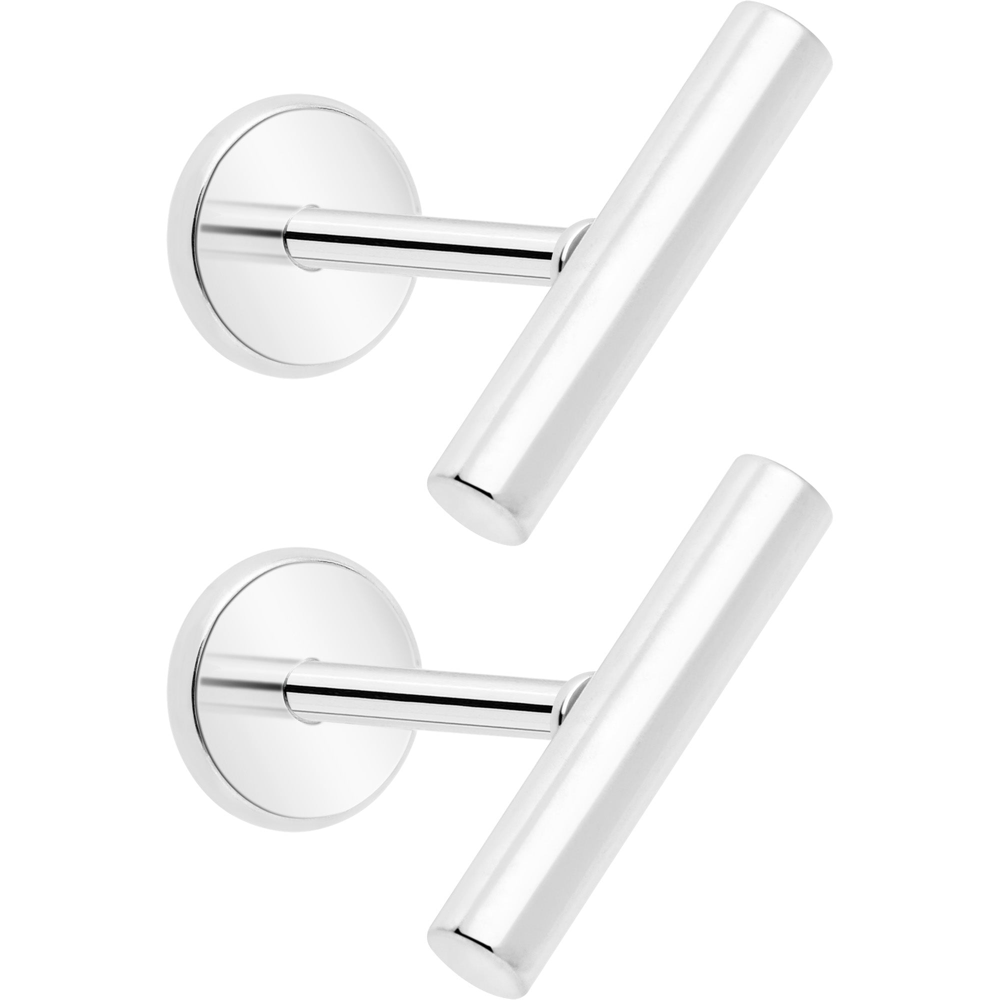 Flat Back Stud Earrings Surgical Steel Pair