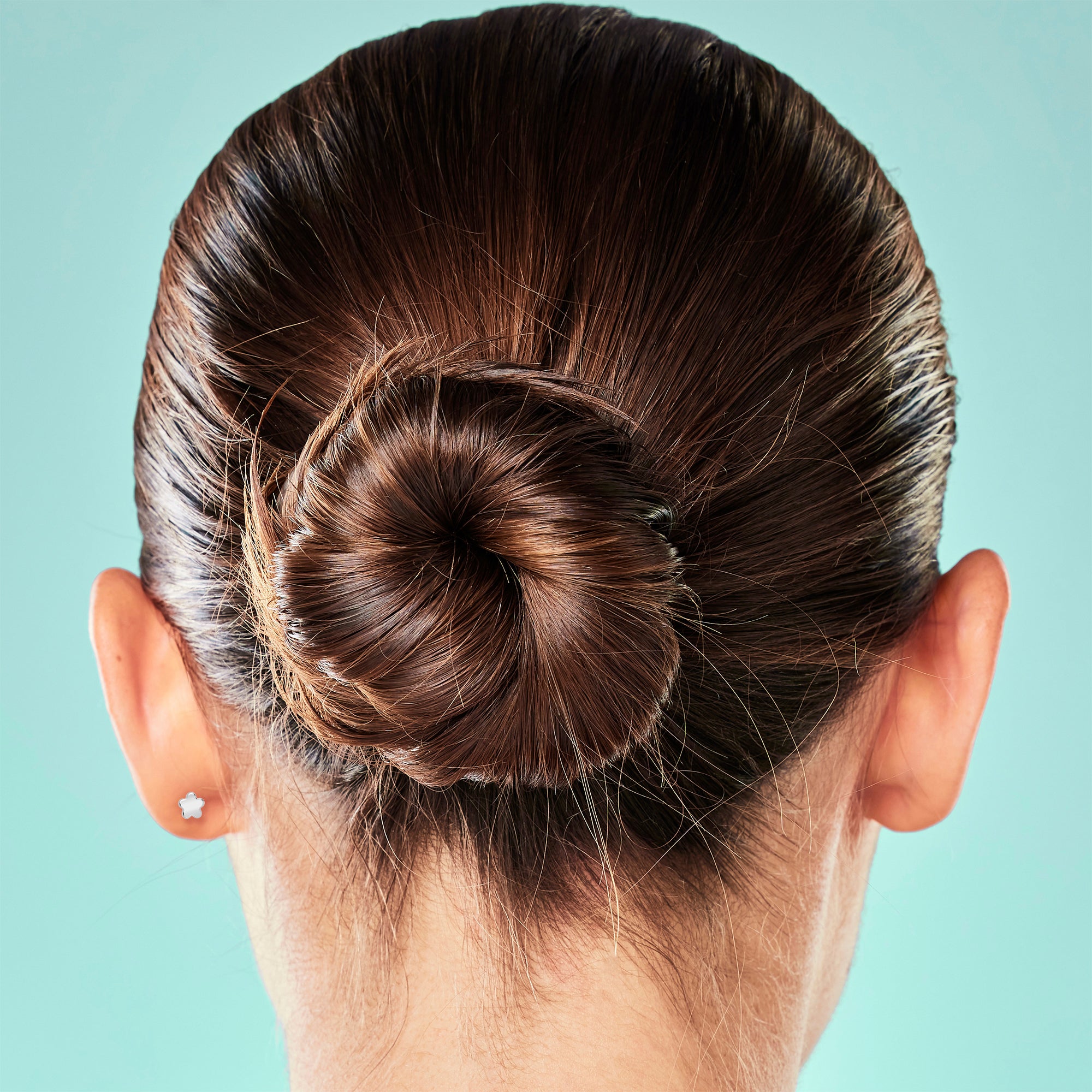 16G 1/4 CZ Gem Leaves Medical Grade Titanium Reversible Flat Back Earring