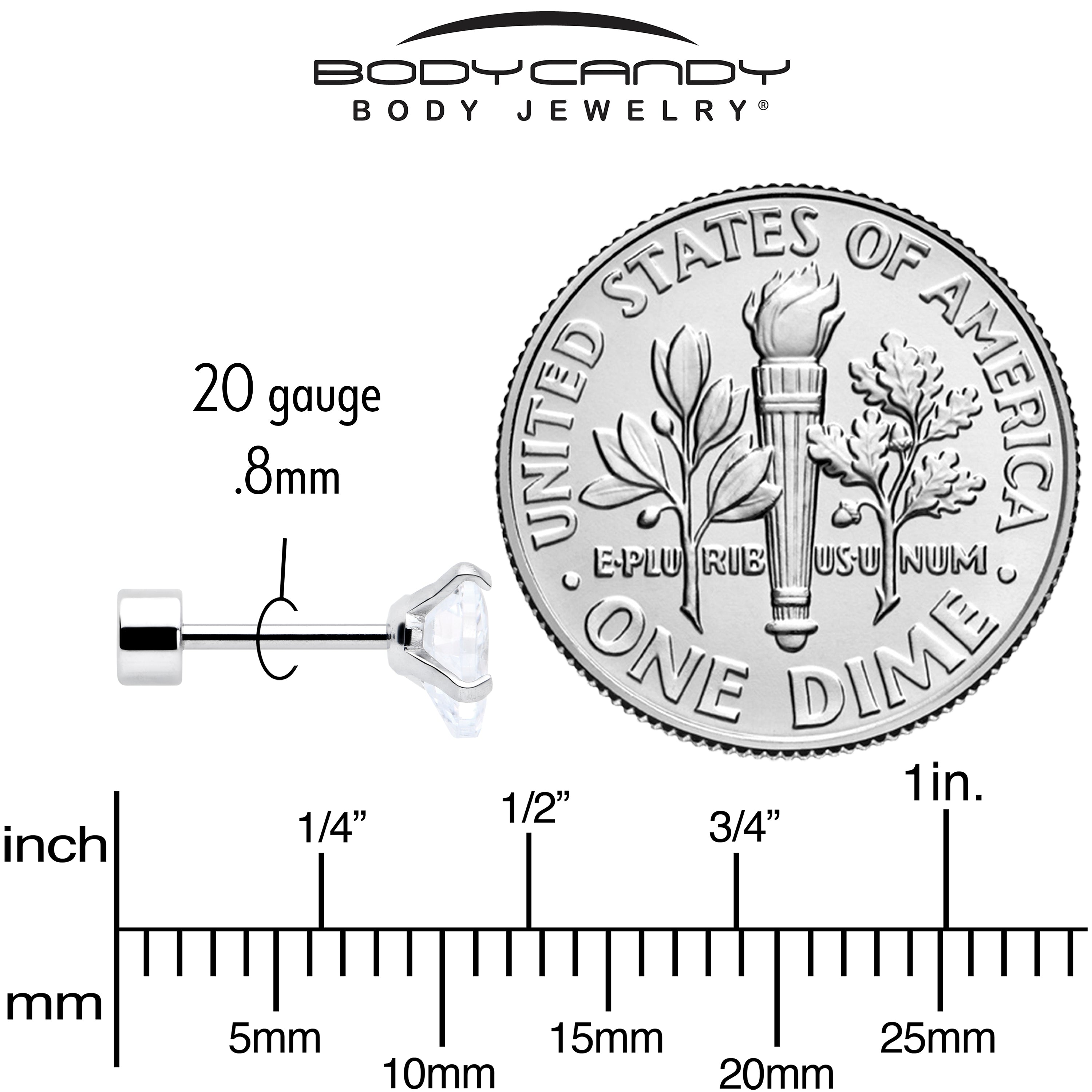 Clear Heart CZ Flat Back Stud Earrings - 3 Pairs