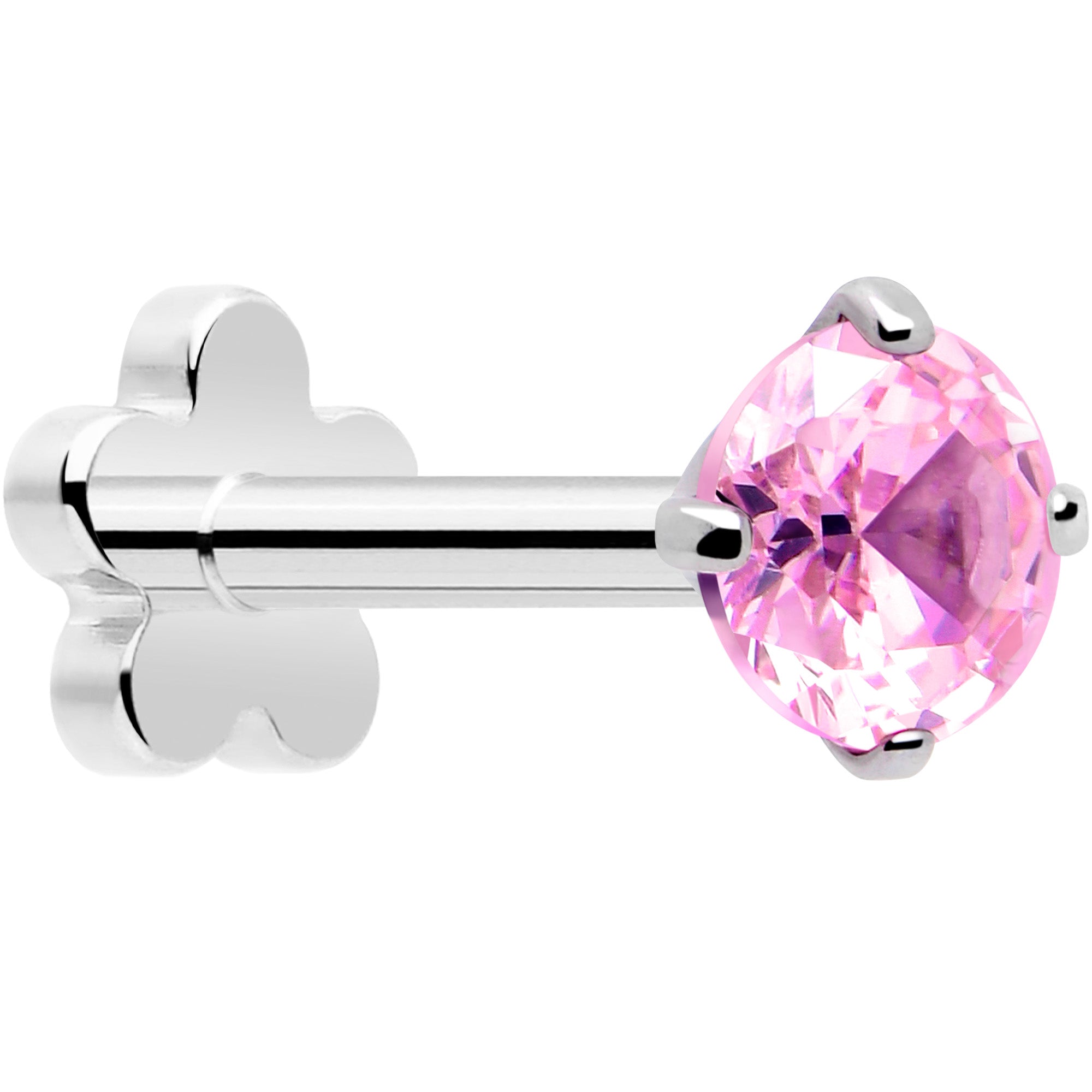 18G 5/16 CZ Implant Grade Titanium Reversible Threadless Flatback