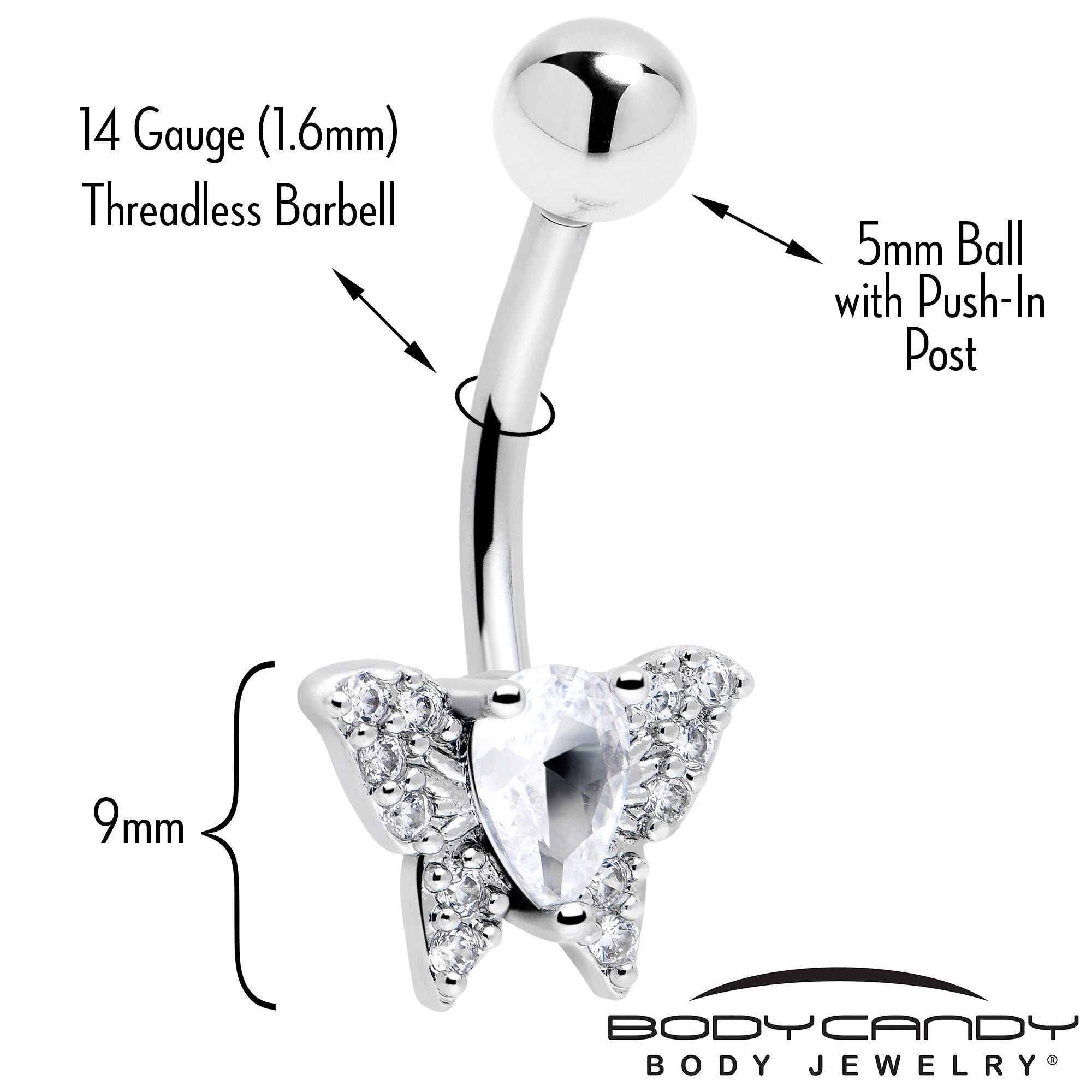 Butterfly Belly Piercing