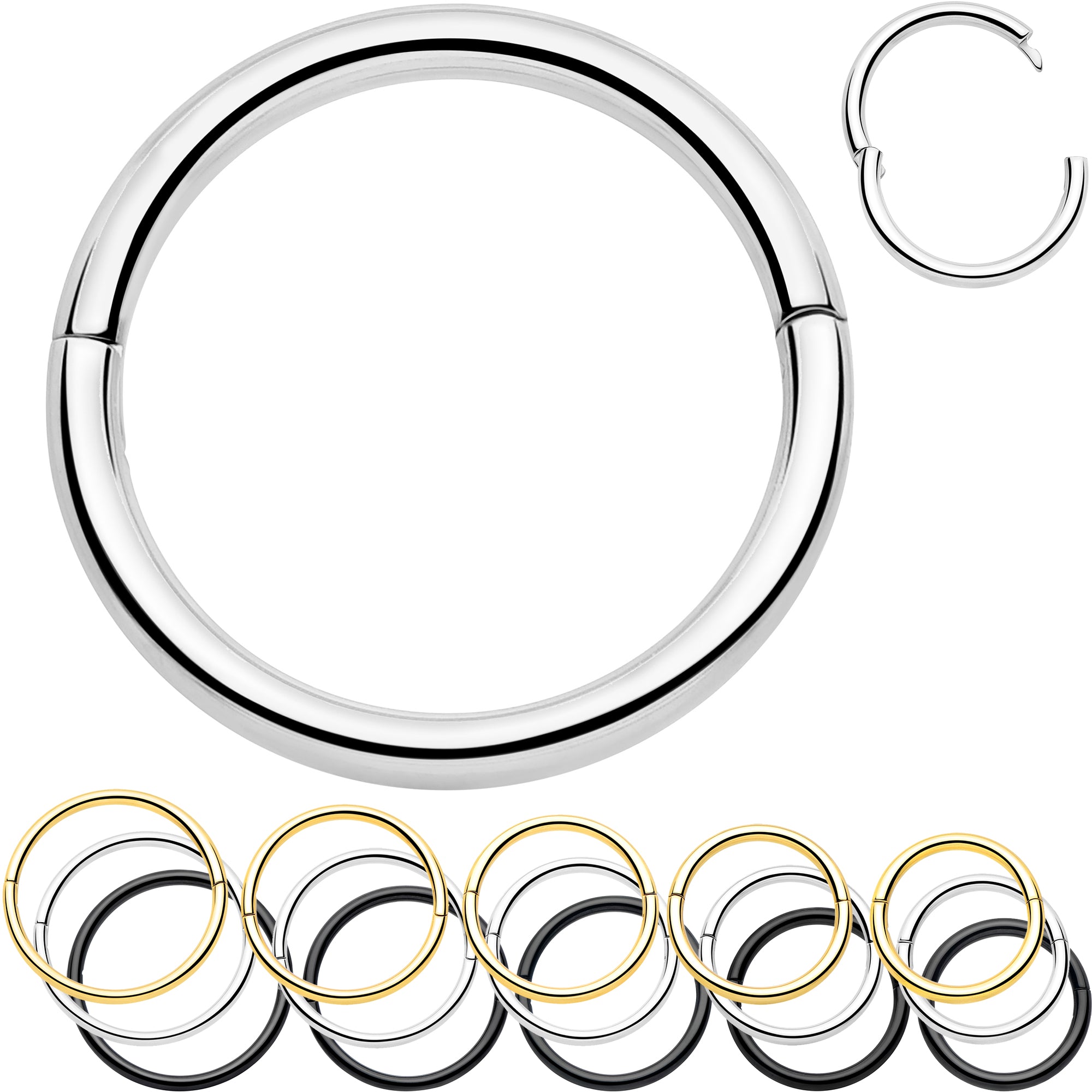 20 gauge titanium hinged segment ring