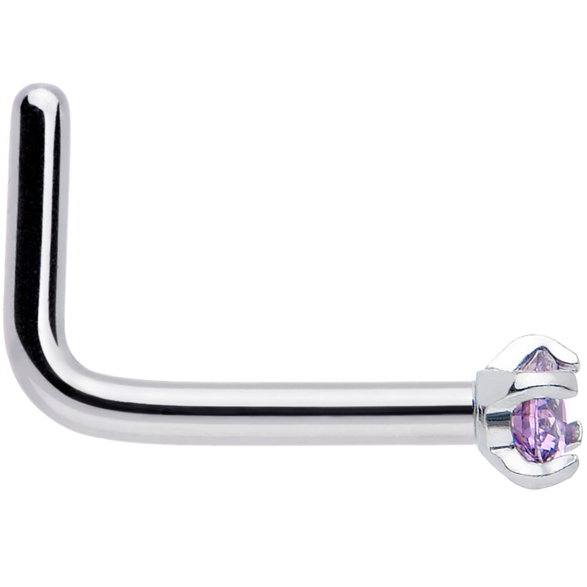 1 4 purple CZ 2mm nose stud jewelry