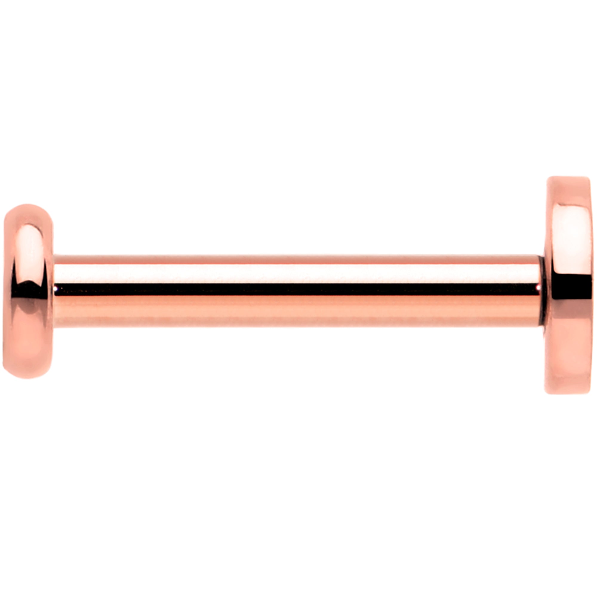 Titanium Labret Piercing Crescent Moon Internally Threaded 16 Gauge