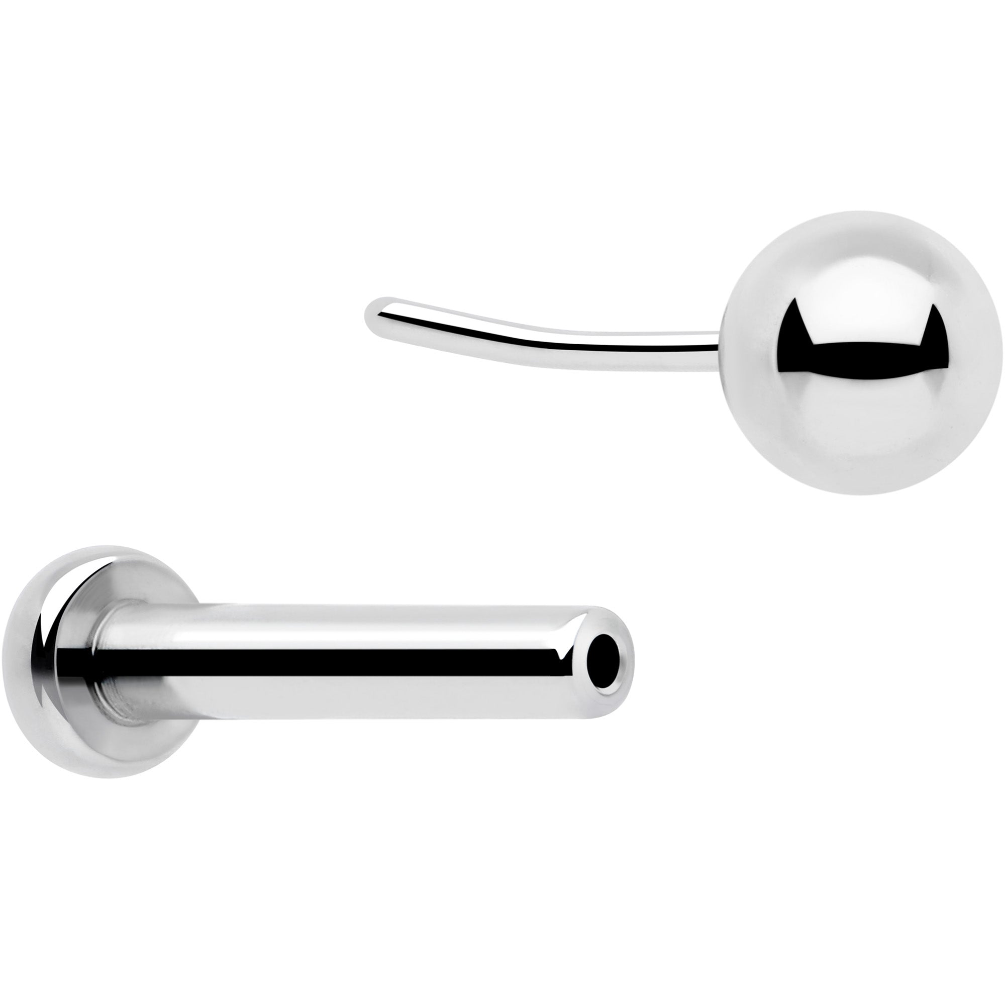 hypoallergenic titanium labret stud for lip piercing