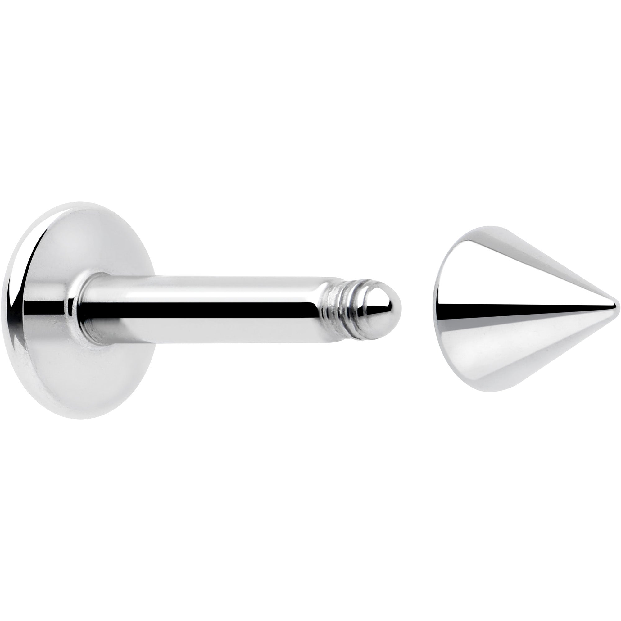 16G 1 4 inch titanium labret jewelry cone end