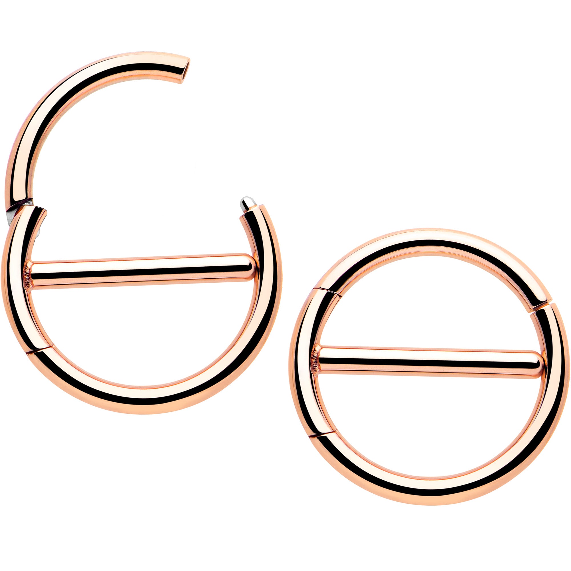 rose gold tone nipple shield jewelry 14 gauge