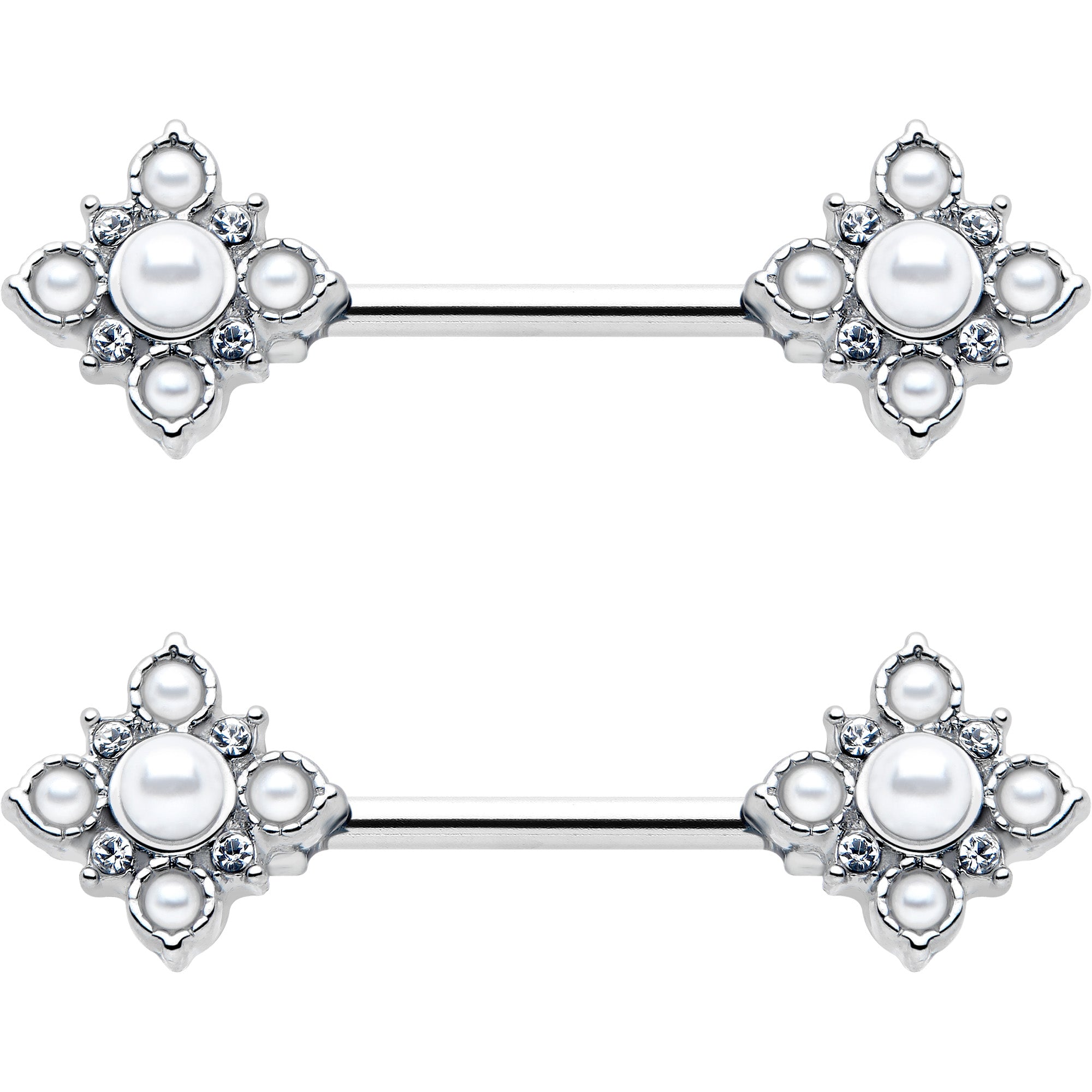 flower barbell nipple jewelry for women body piercing