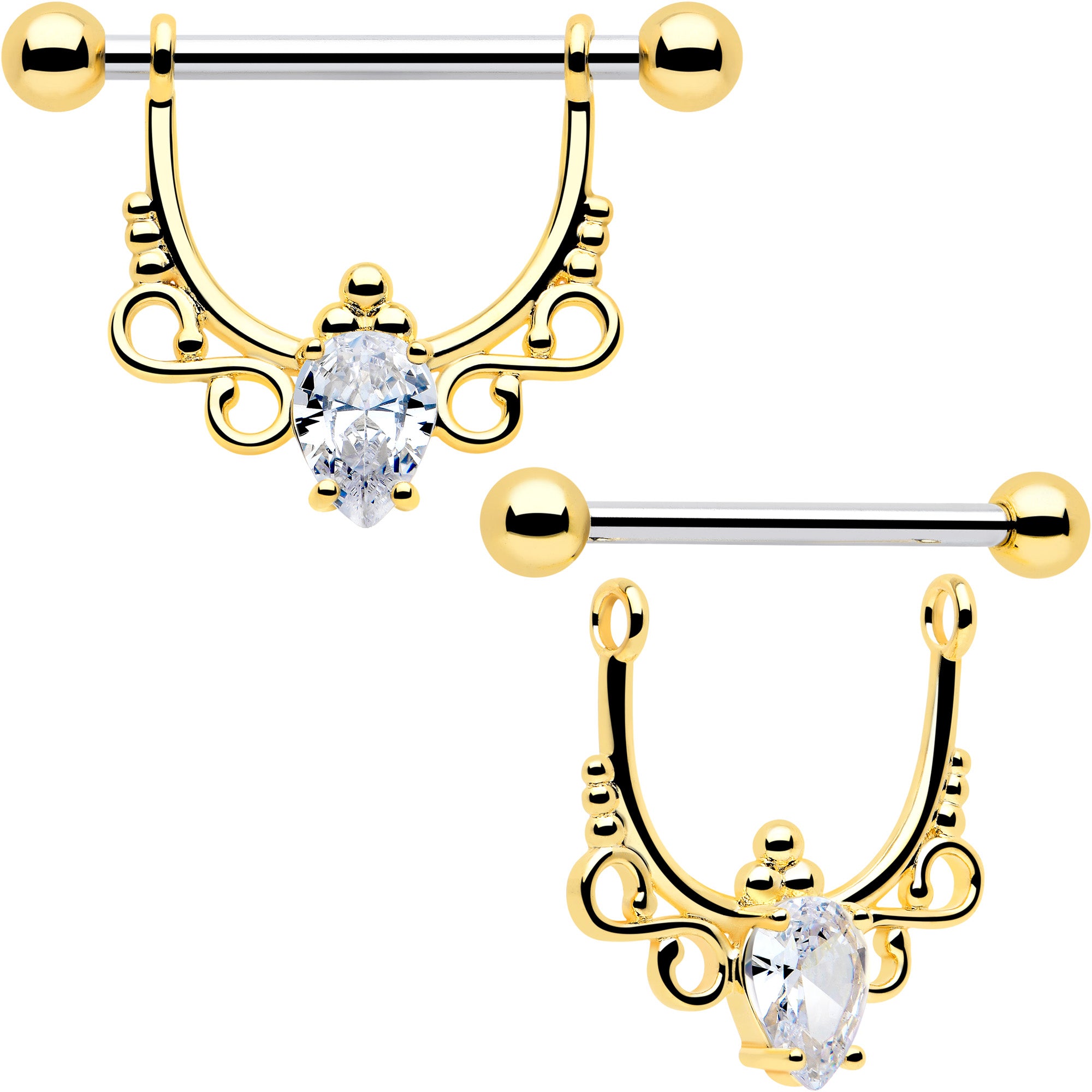 14 gauge nipple jewelry infinity symbol dangle design